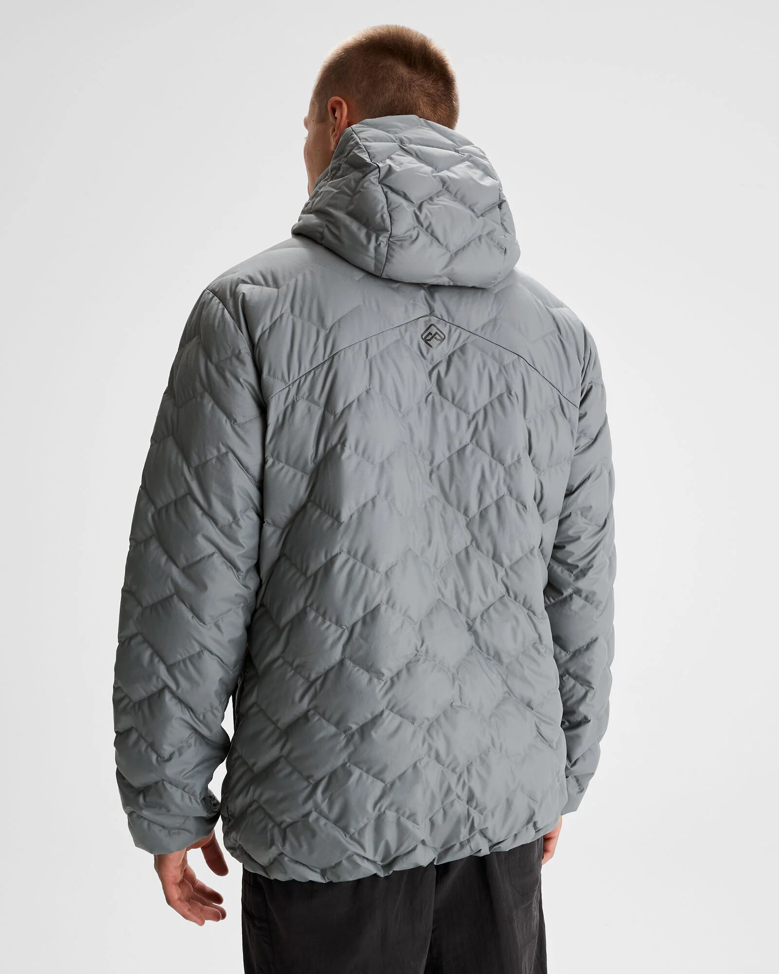 Men's Any Time Down Hooded Parka Jacket - Moon - Image 3