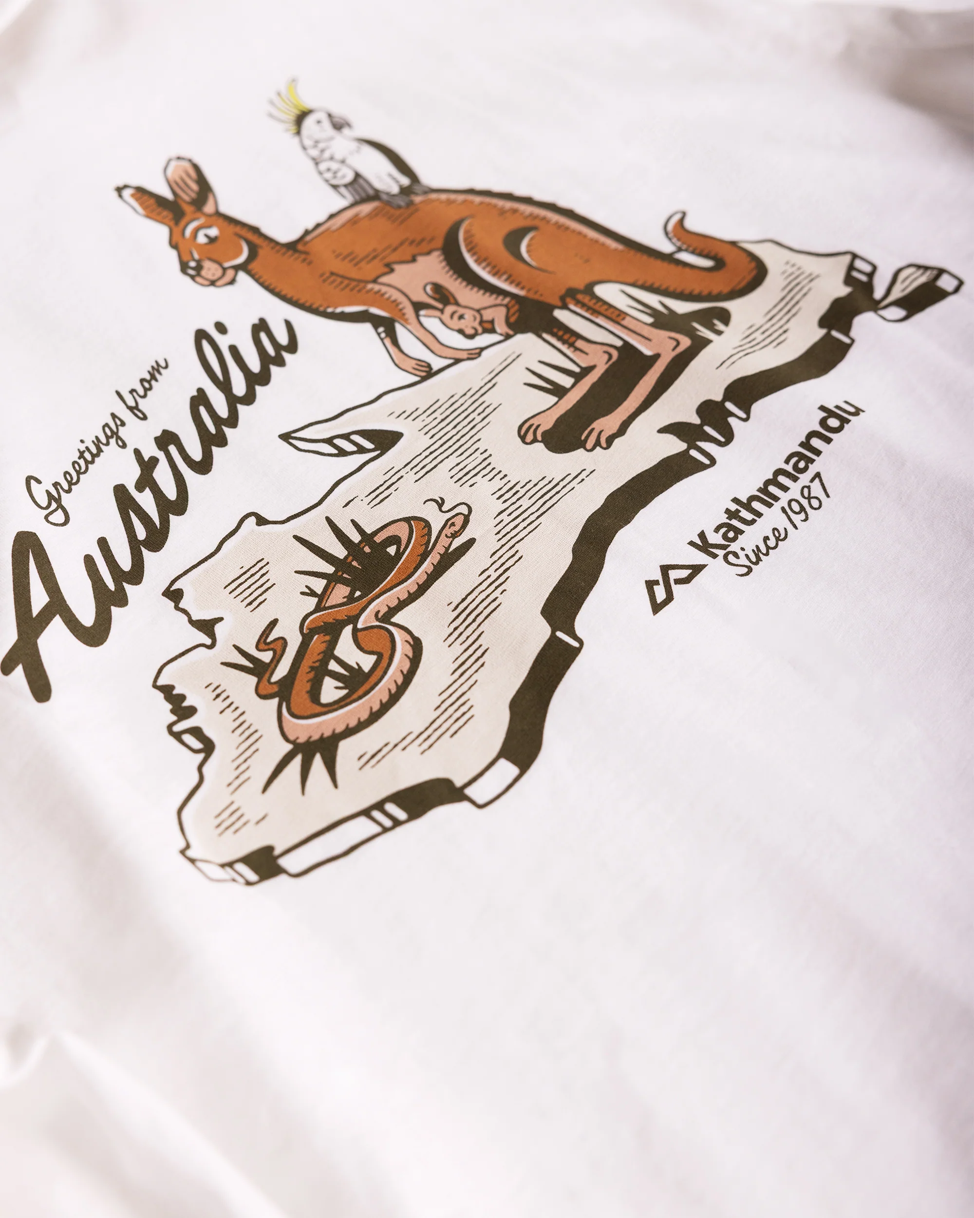 Australia Organic Cotton T-Shirt - White - Image 3