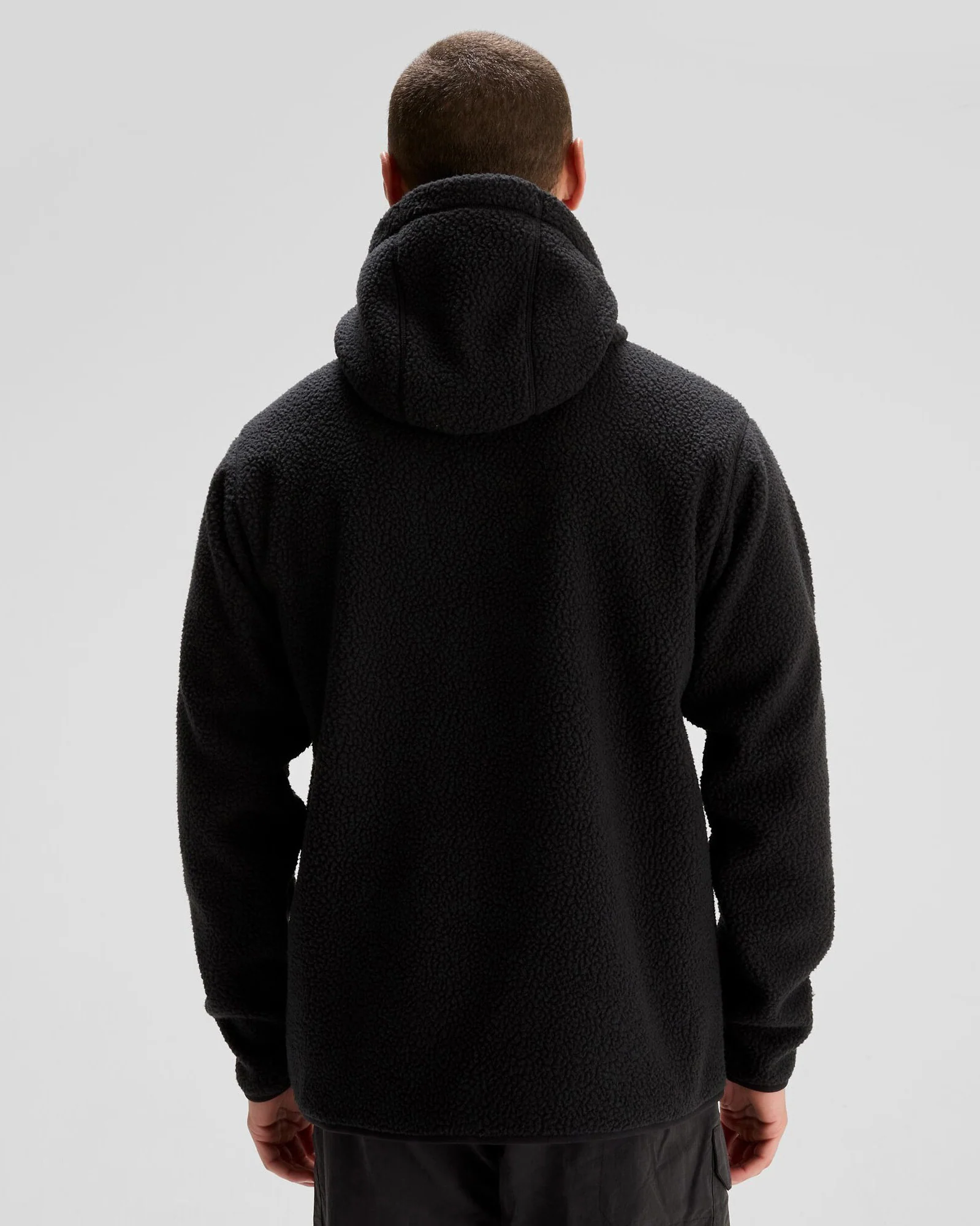 Men's Co-Z High Pile Hooded Pullover - Black - Image 4