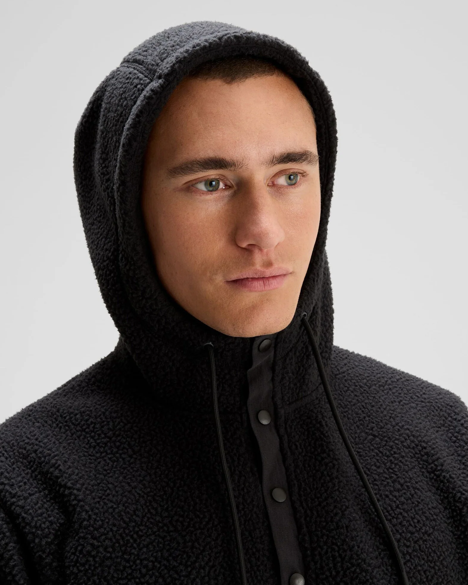 Men's Co-Z High Pile Hooded Pullover - Black - Image 5