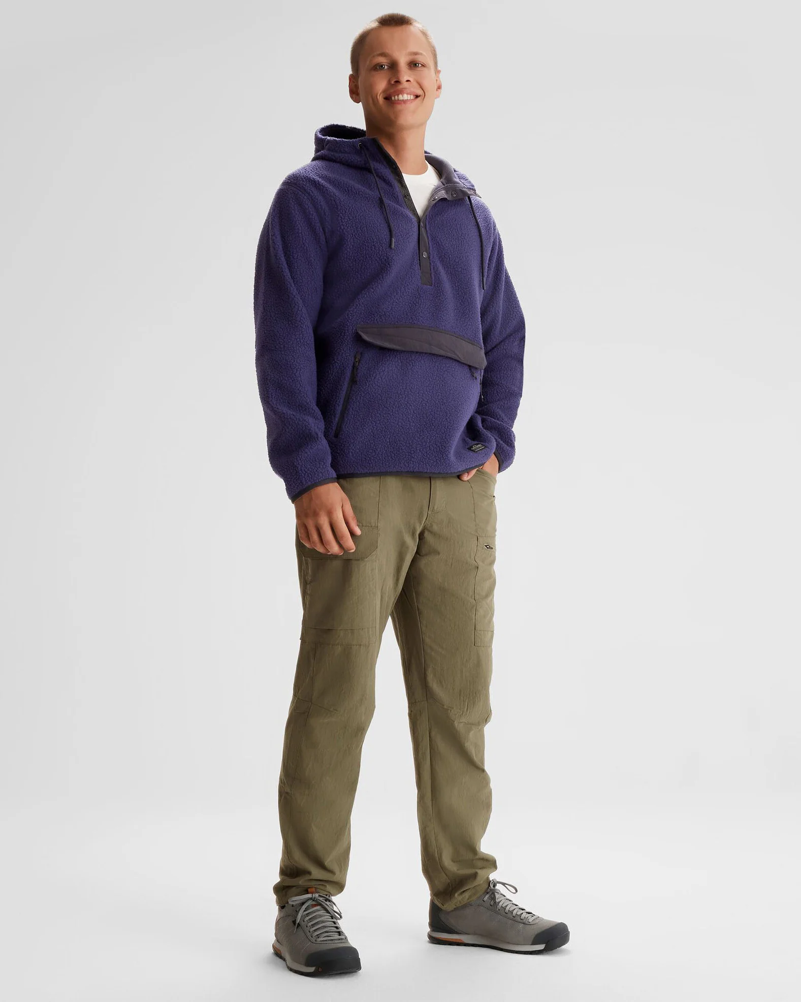 Men's Co-Z High Pile Hooded Pullover - Dark Horizon