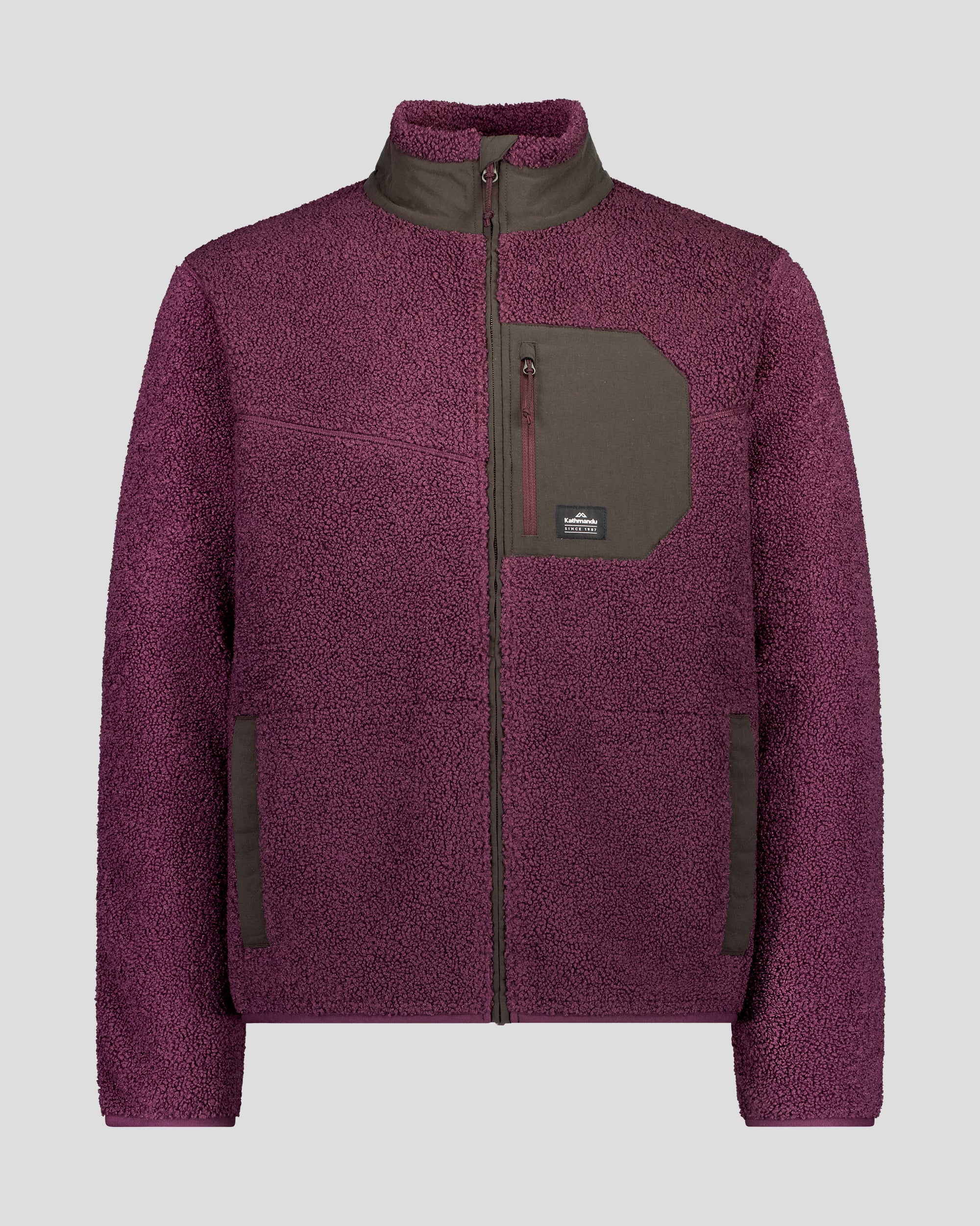 Men's Co-Z High Pile Jacket v3 - Mulberry/Cold Brew - Image 4