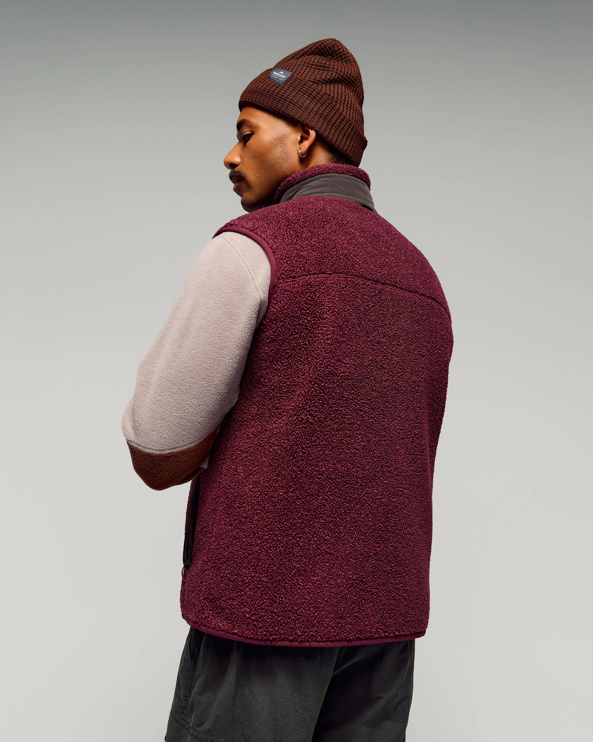 Co-Z High Pile Men's Vest - Mulberry/Cold Brew - Image 3