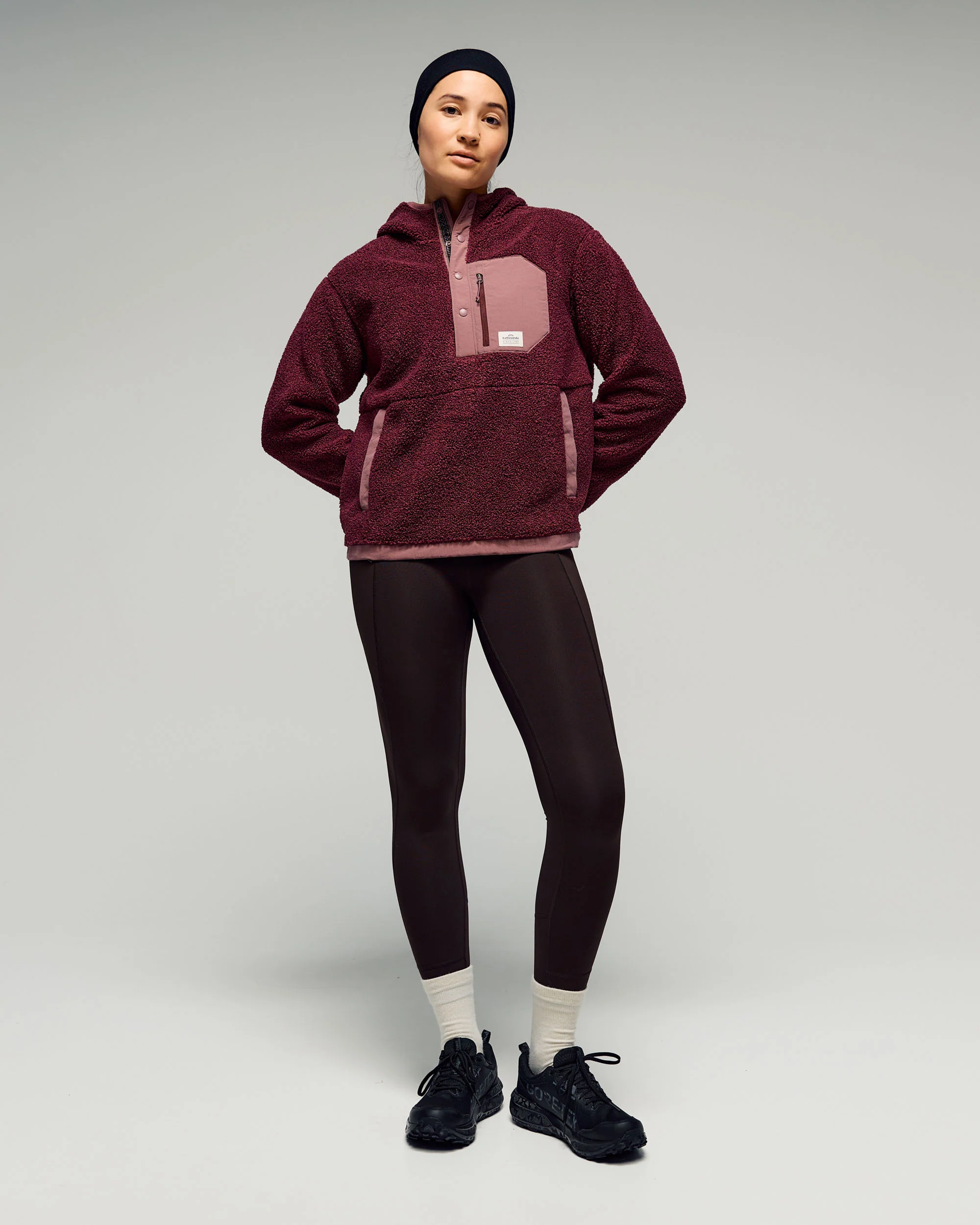 Women's Co-Z High Pile Hooded Pullover v2 - Mulberry/Dark Thistle