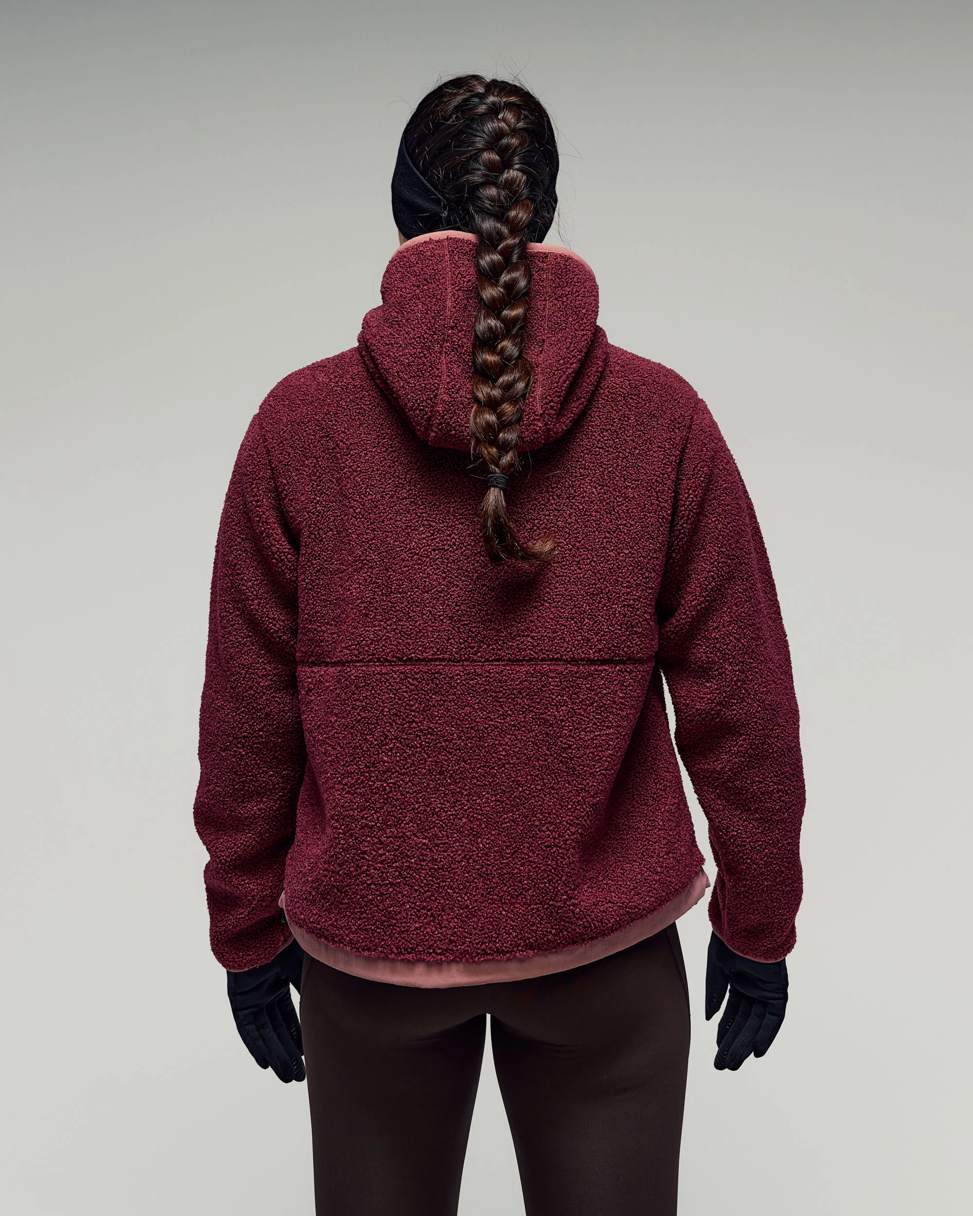 Women's Co-Z High Pile Hooded Pullover v2 - Mulberry/Dark Thistle - Image 3