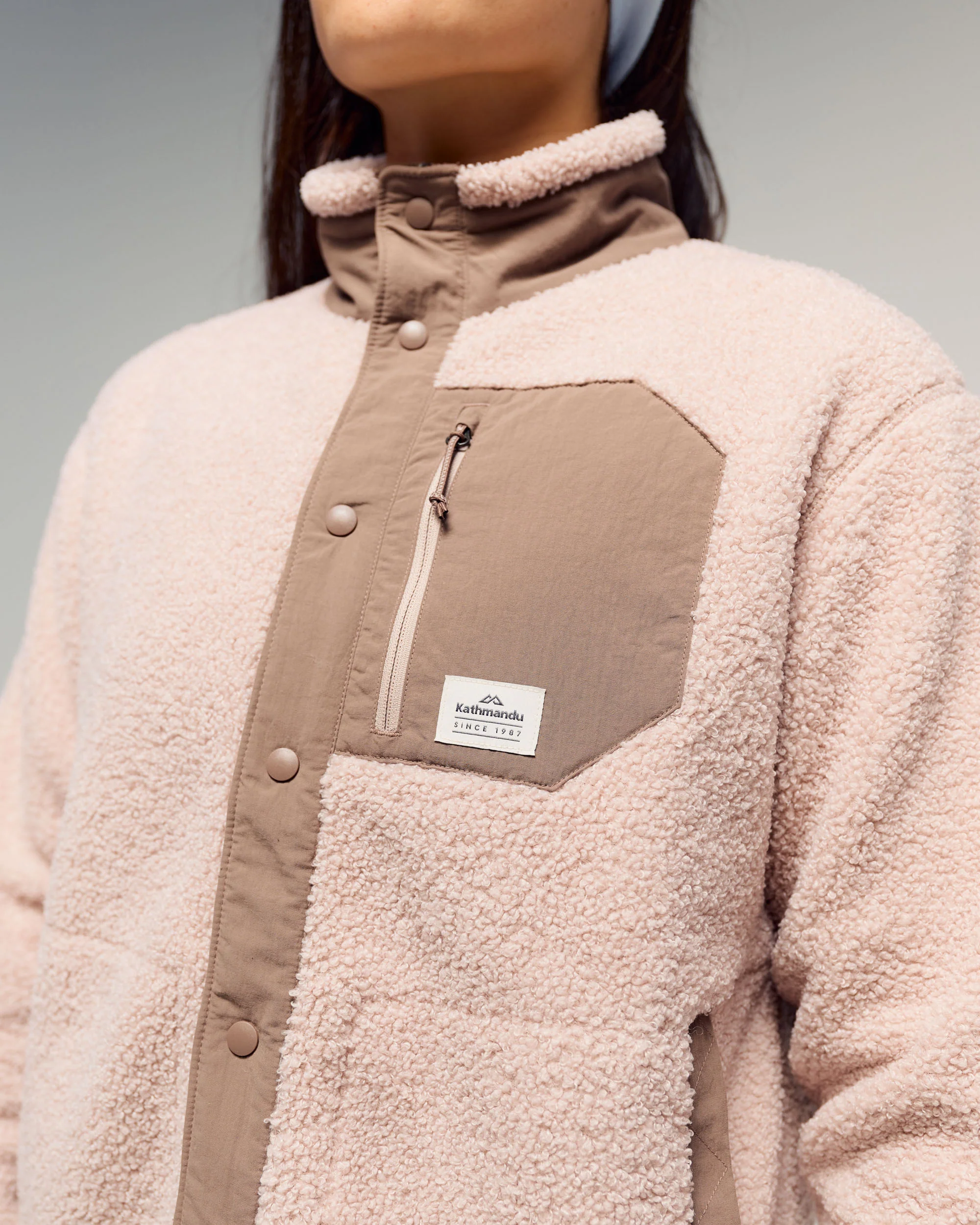 Co-Z High Pile Women's Jacket v3 - Light Taupe/Taupe - Image 4