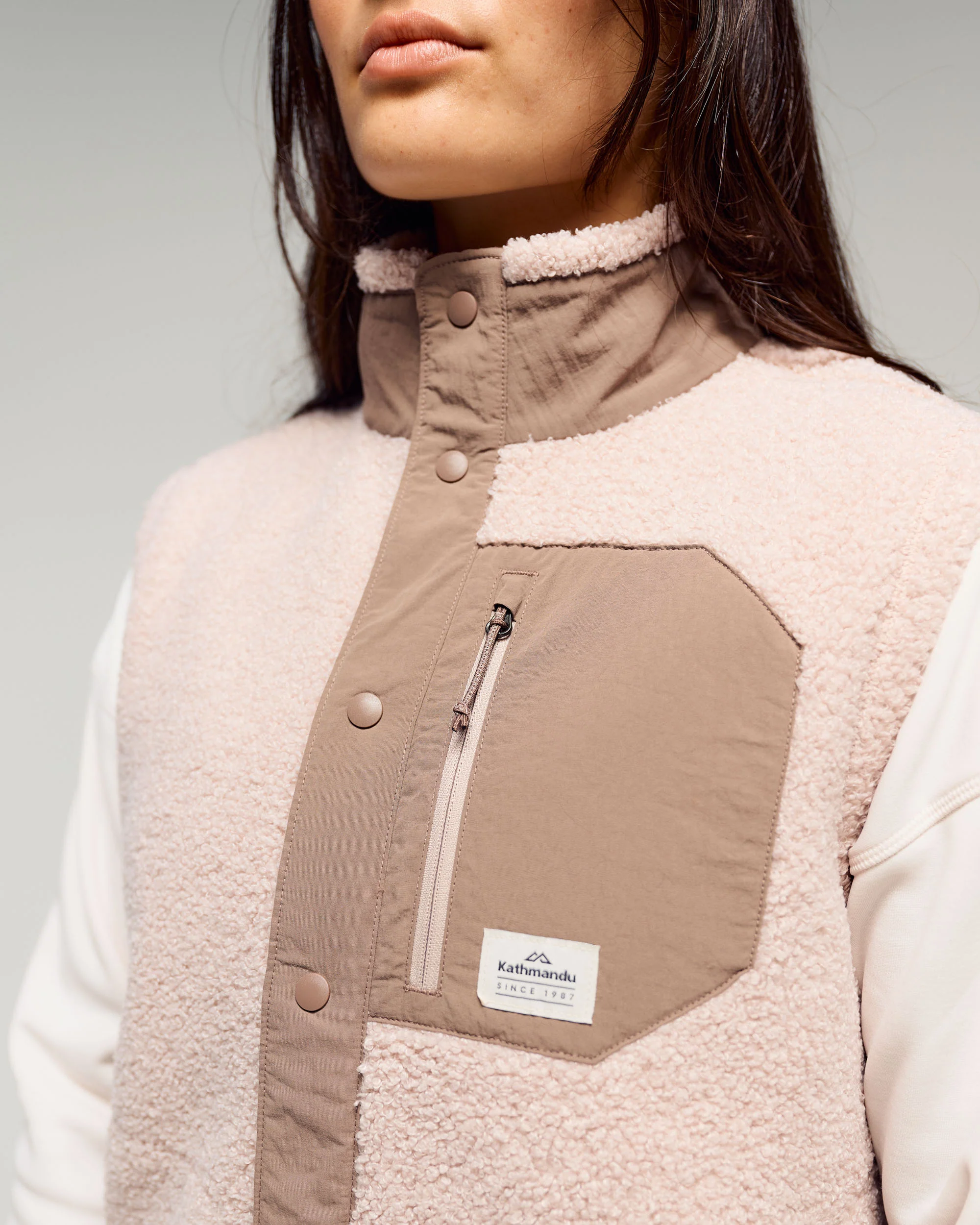 Women's Co-Z High Pile Vest - Light Taupe - Image 4