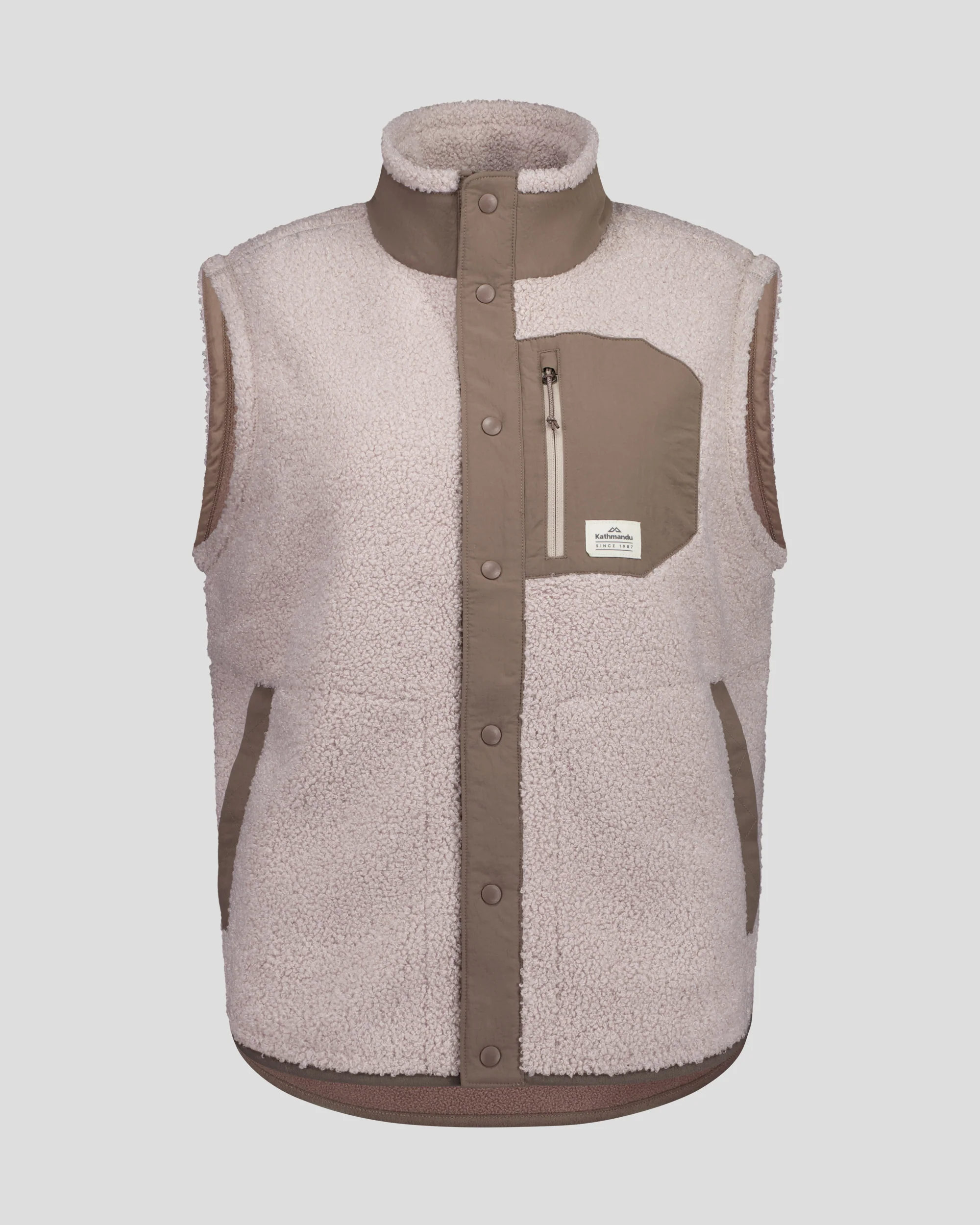 Women's Co-Z High Pile Vest - Light Taupe - Image 5