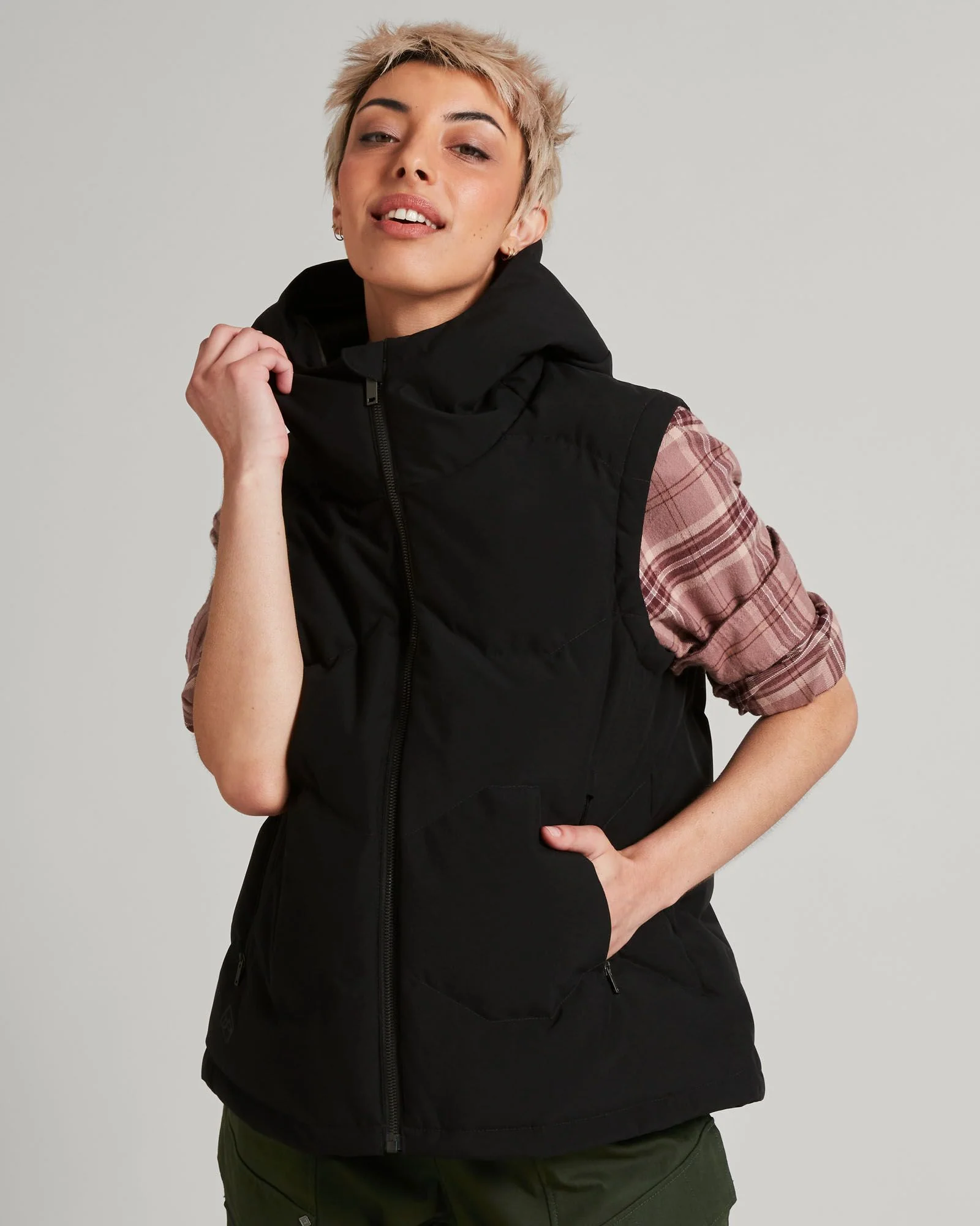 Women's Frisco X Hooded Down Vest - Black