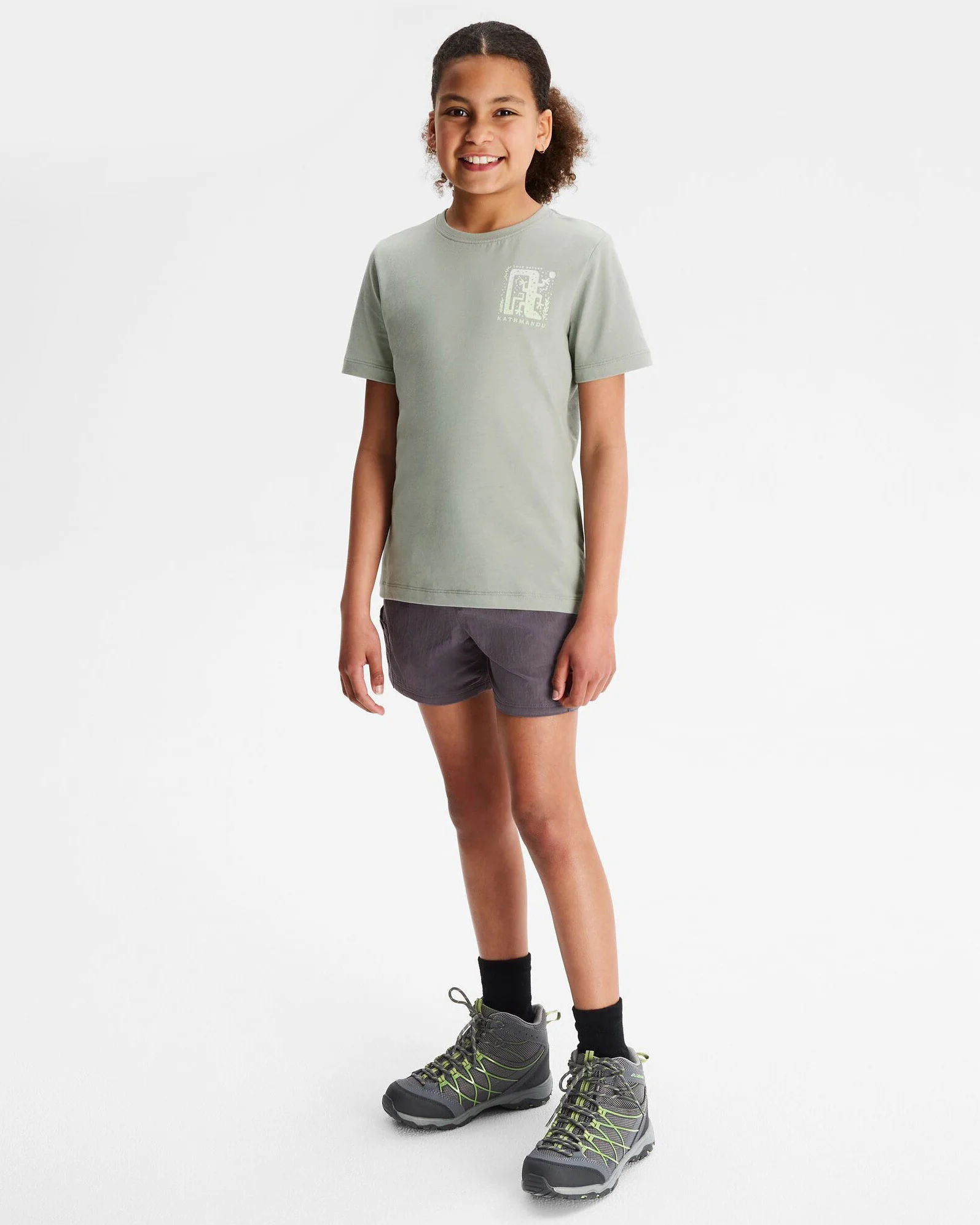Girls' Geo Skink Organic Cotton T-shirt - Gum Tree - Image 2