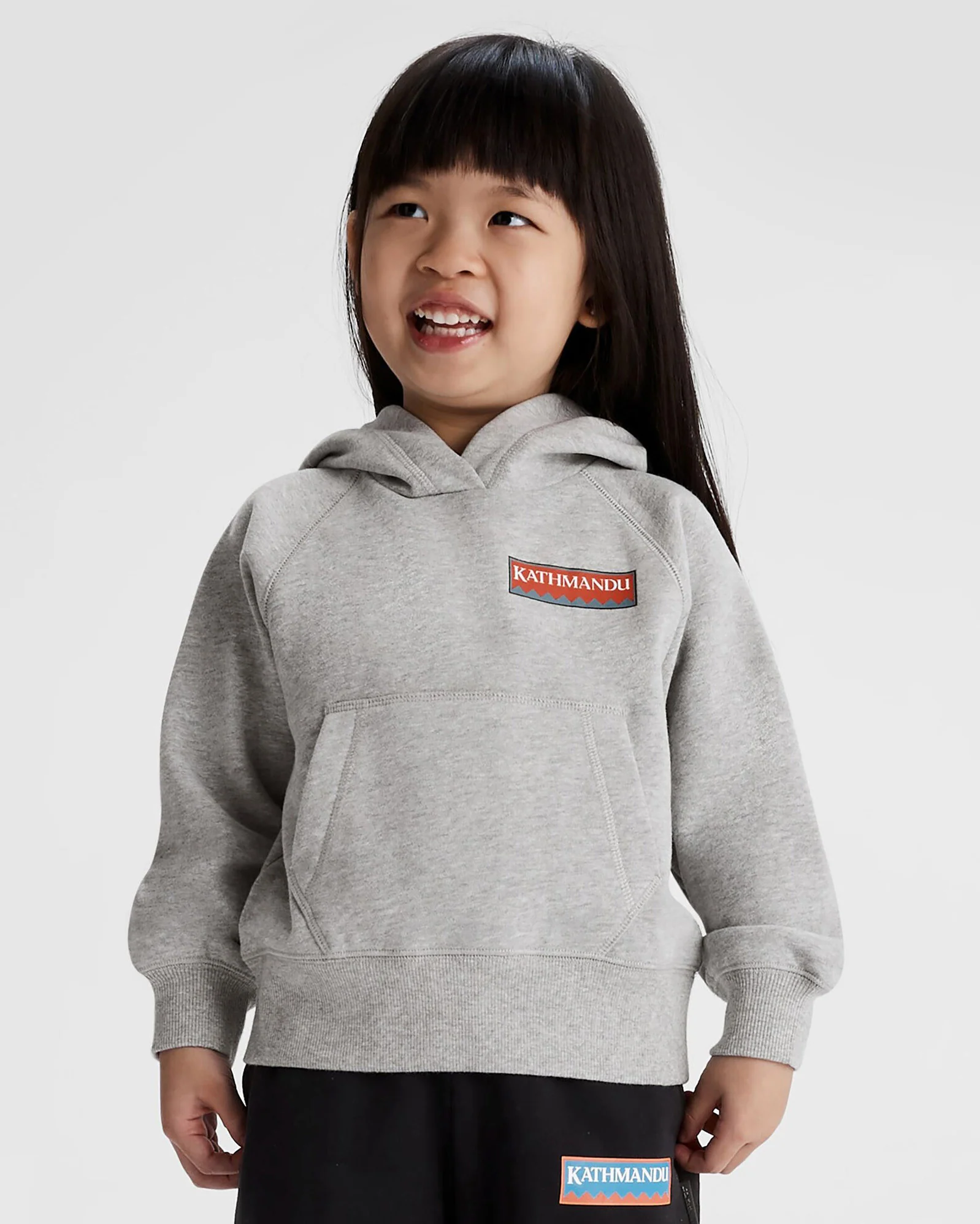 Kids' Heritage Logo LT BB Hoodie - Light Grey Marle