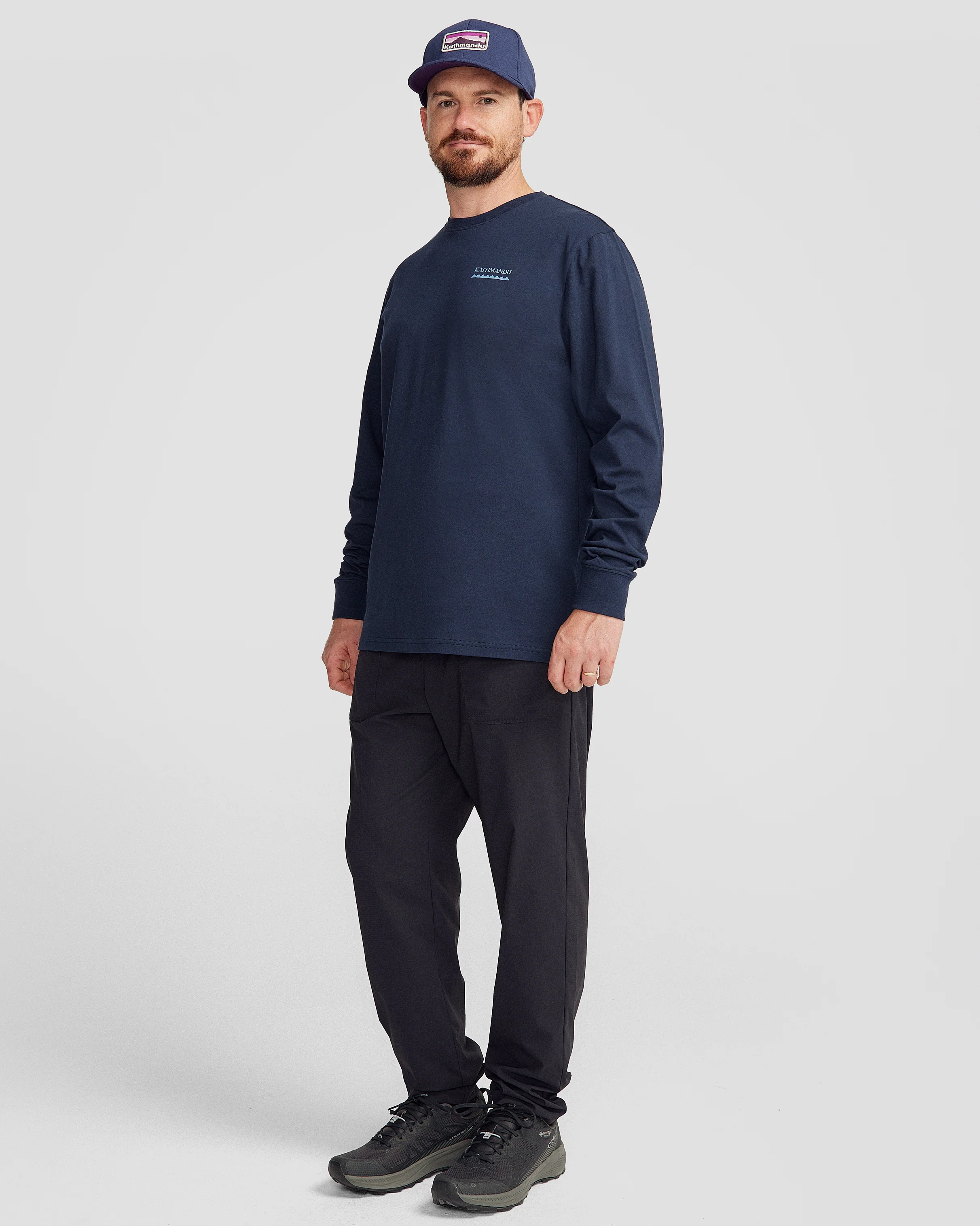 Men's Heritage Logo Organic Cotton L/S Tee - Pure Navy