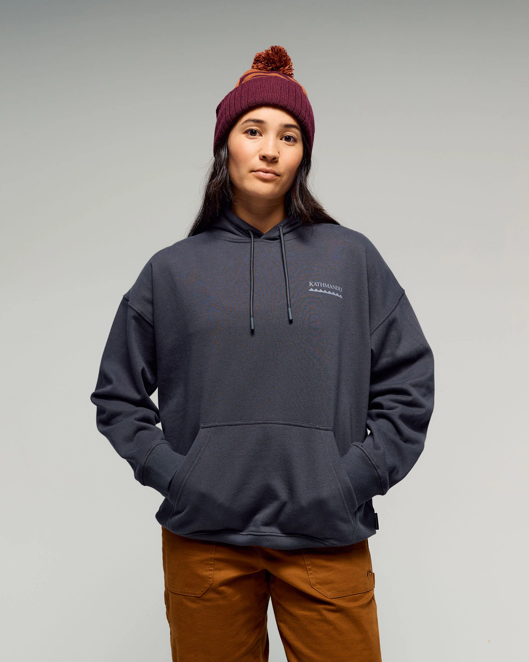 Women's Heritage Logo Slouchy Brushed Hoodie - Shale