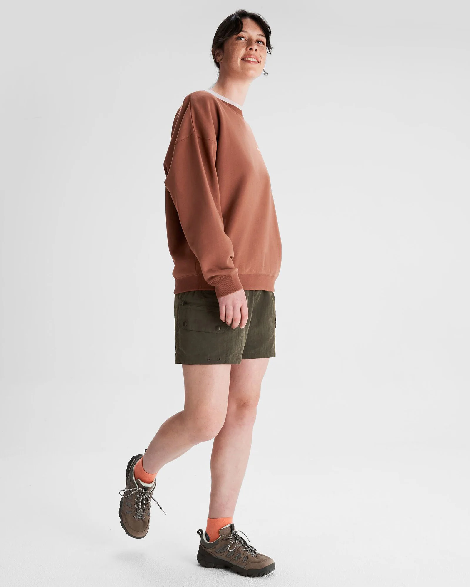Women's Heritage Logo Slouchy LT BB Crew Sweatshirt - Woodsy - Image 2