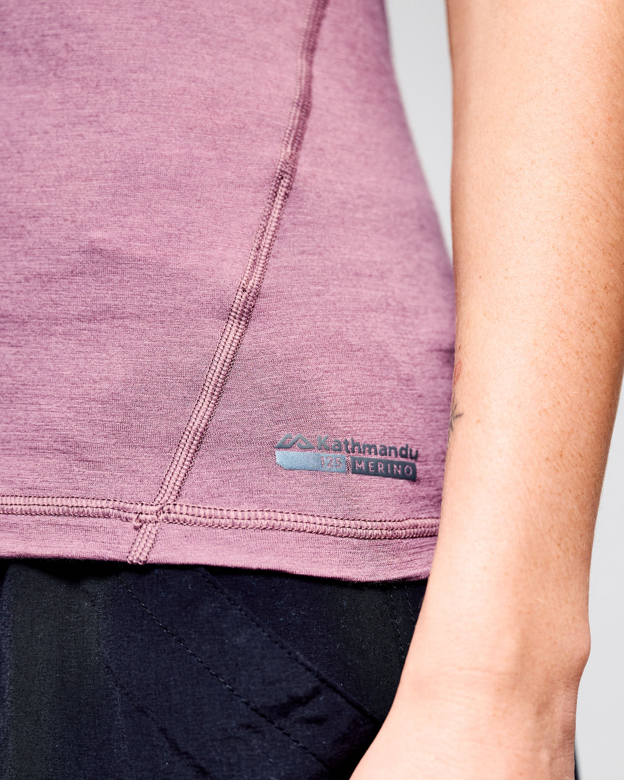 Women's K-Merino 125 Baselayer S/S Tee - Dark Thistle - Image 2