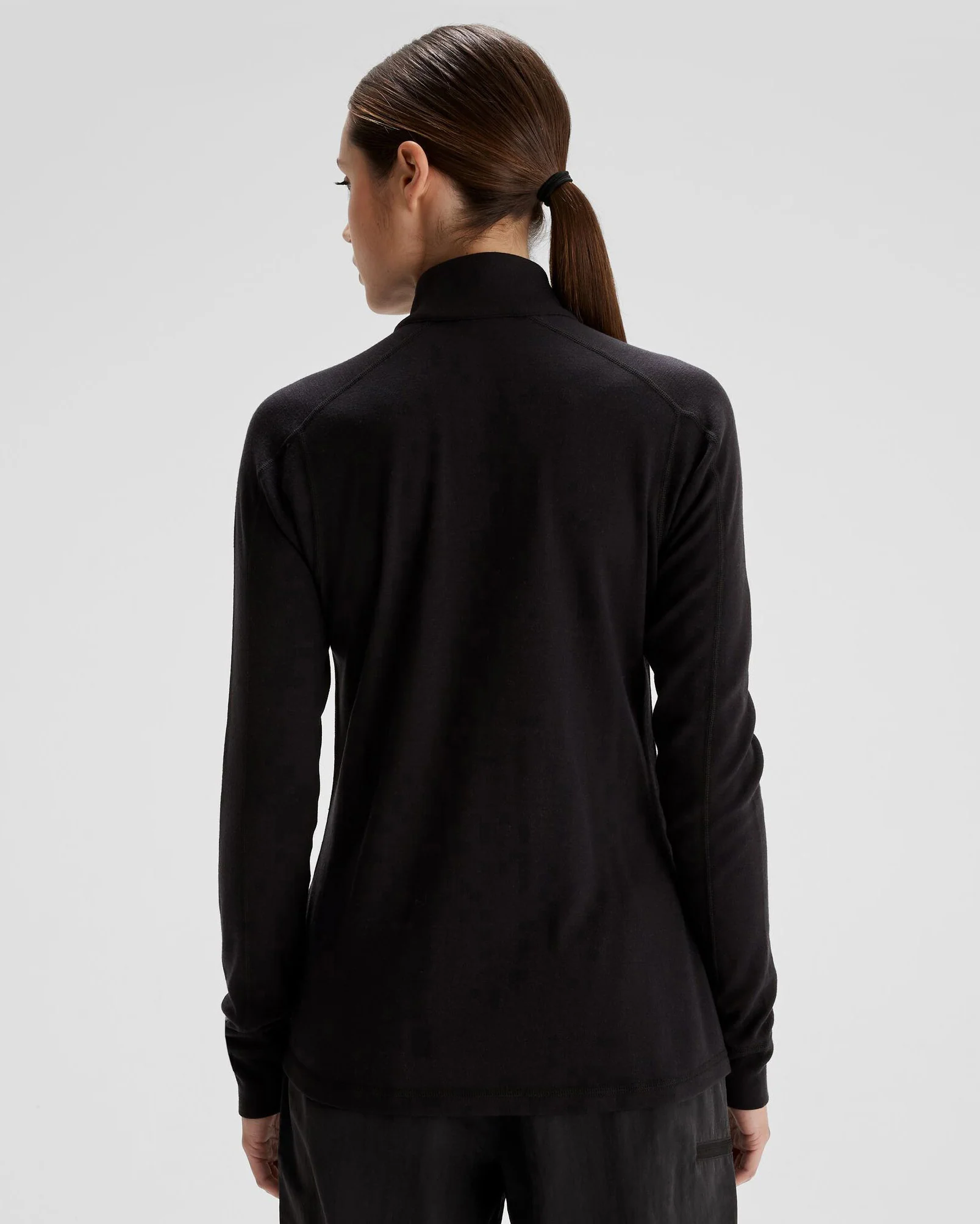 Women's K-Merino 250 Quarter Zip Top - Black Stingray - Image 4