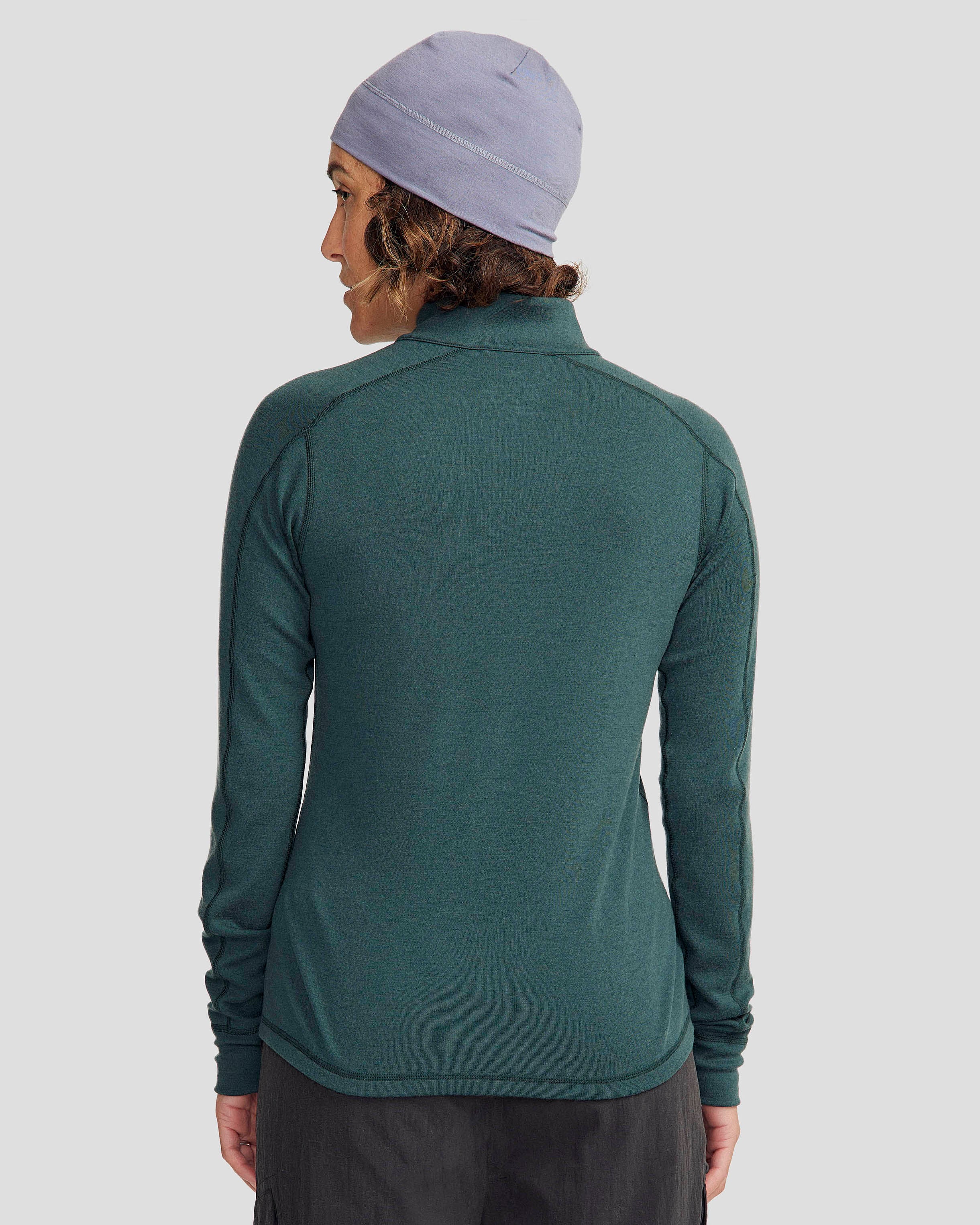 Women's K-Merino 250 Quarter Zip Top - Deep Forest - Image 3
