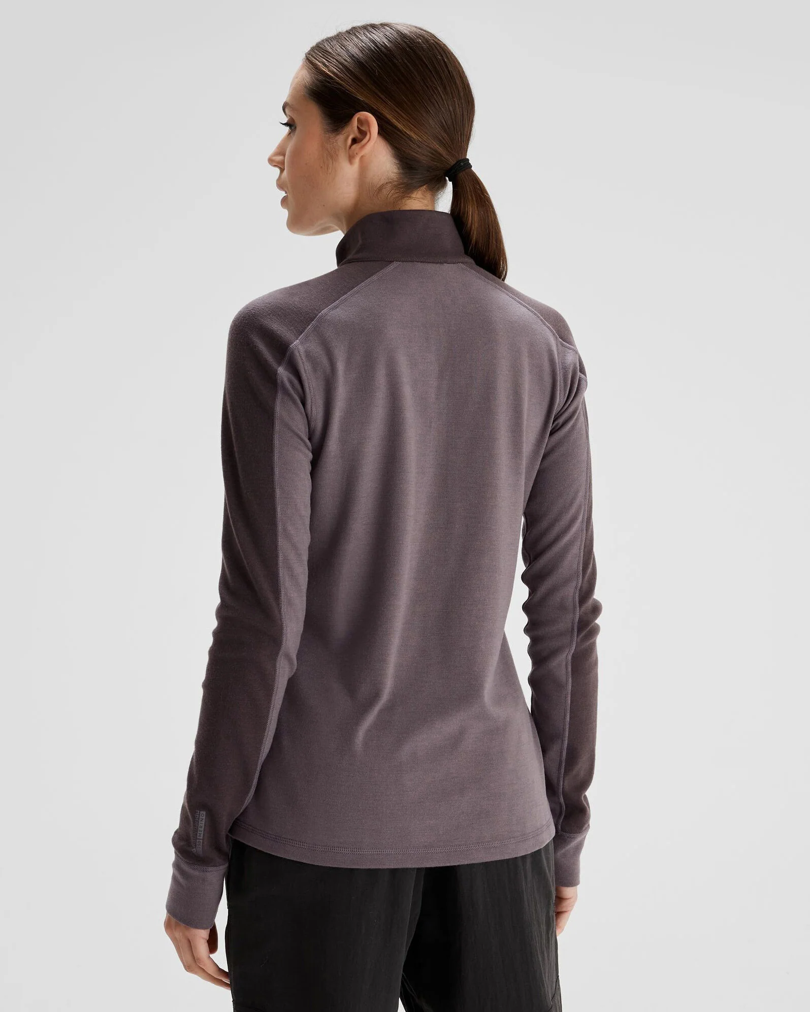 Women's K-Merino 250 Quarter Zip Top - Light Quartz/Dark Quartz - Image 4