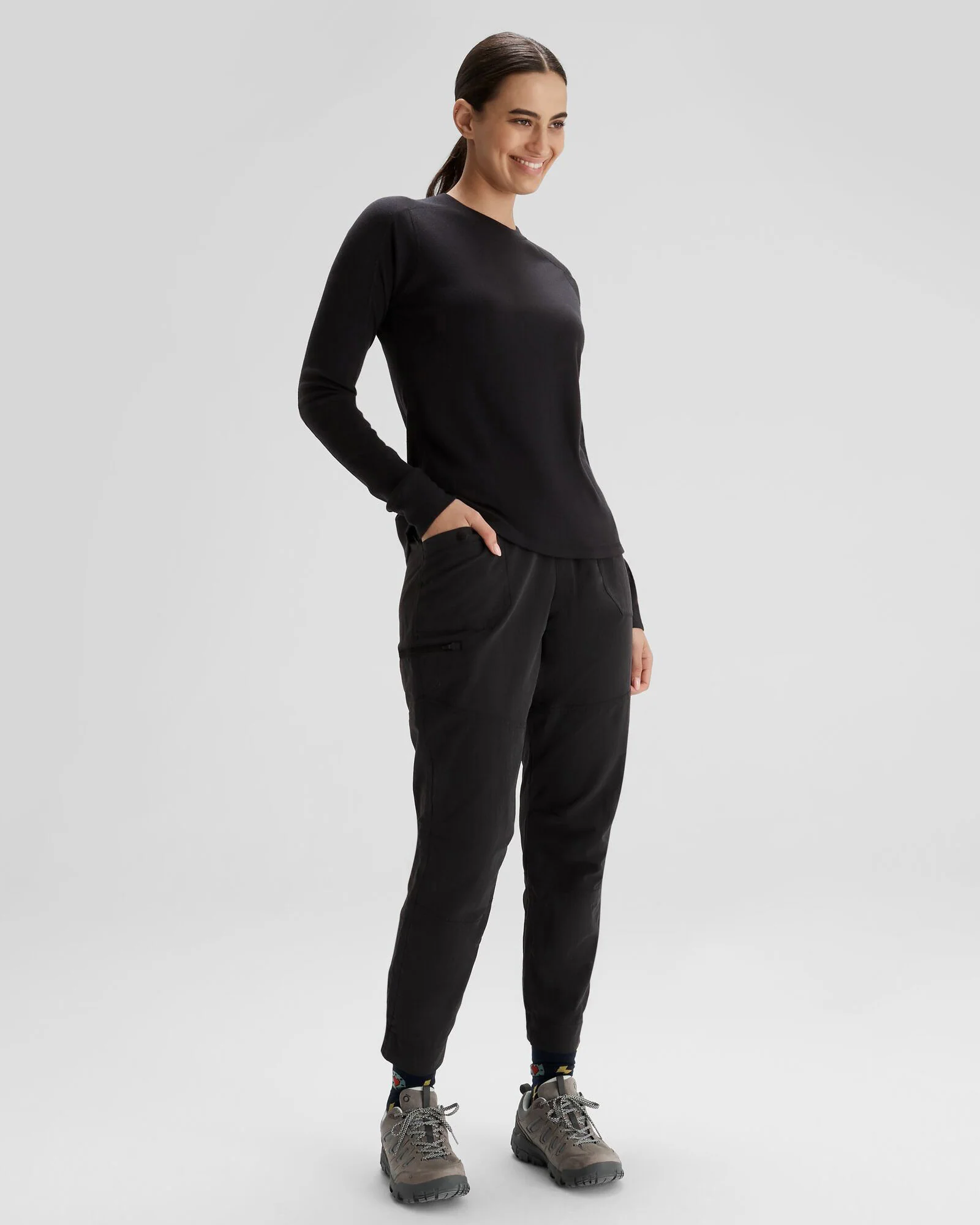 Women's K-Merino 250 Long Sleeve Top - Black Stingray - Image 2