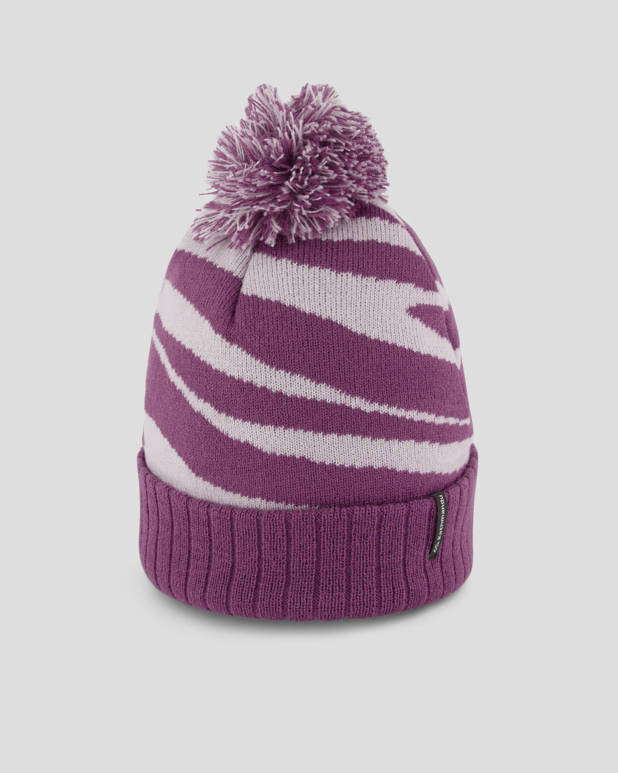 Kids Braided River Pom Pom Beanie - Stardust Braided River - Image 3