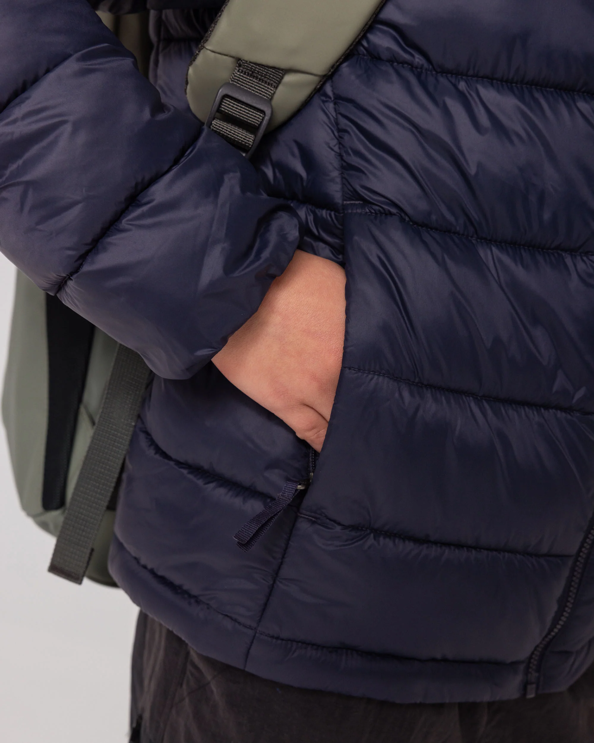 Kids Core Insulated Hooded Jacket - Pure Navy - Image 2