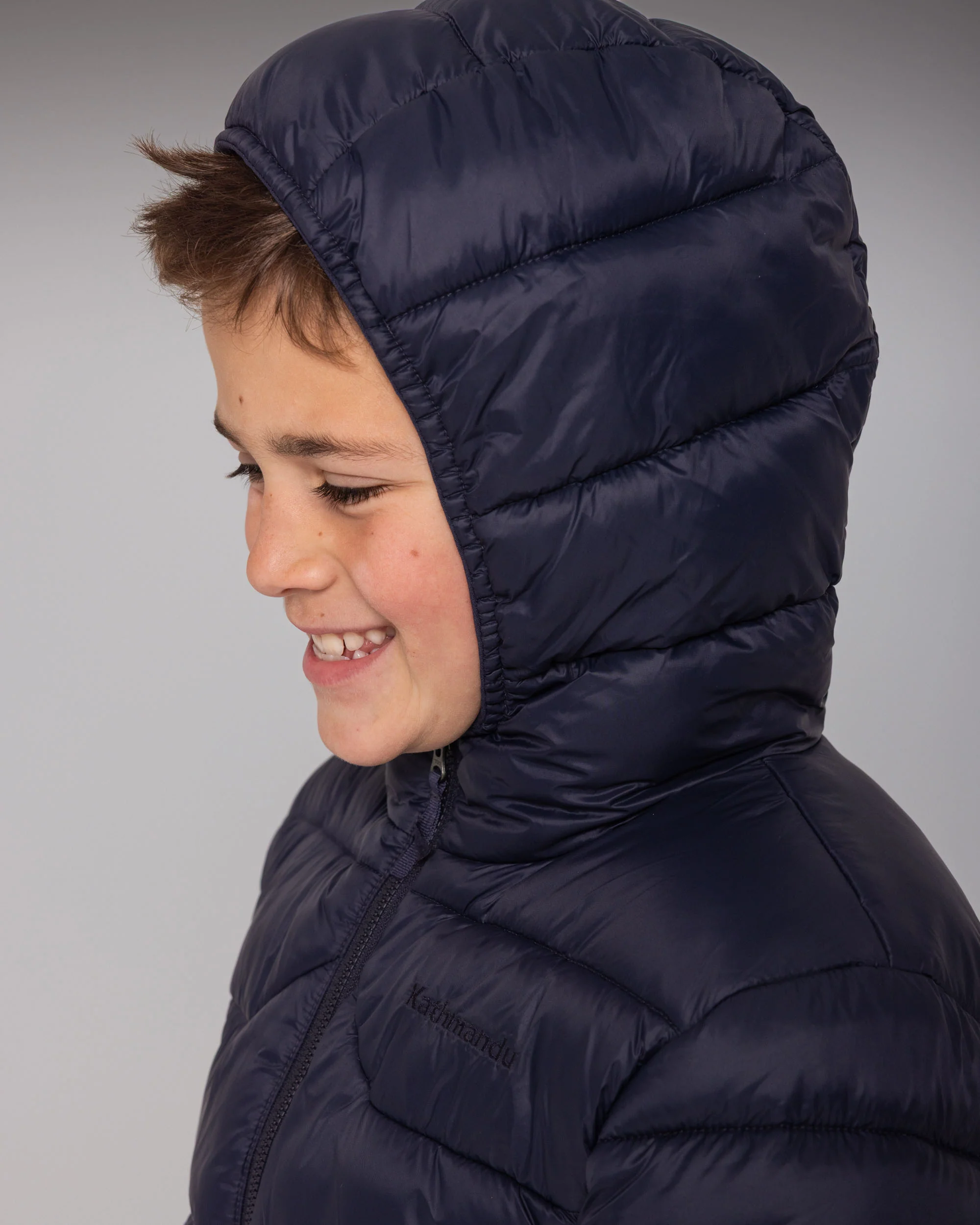 Kids Core Insulated Hooded Jacket - Pure Navy - Image 5