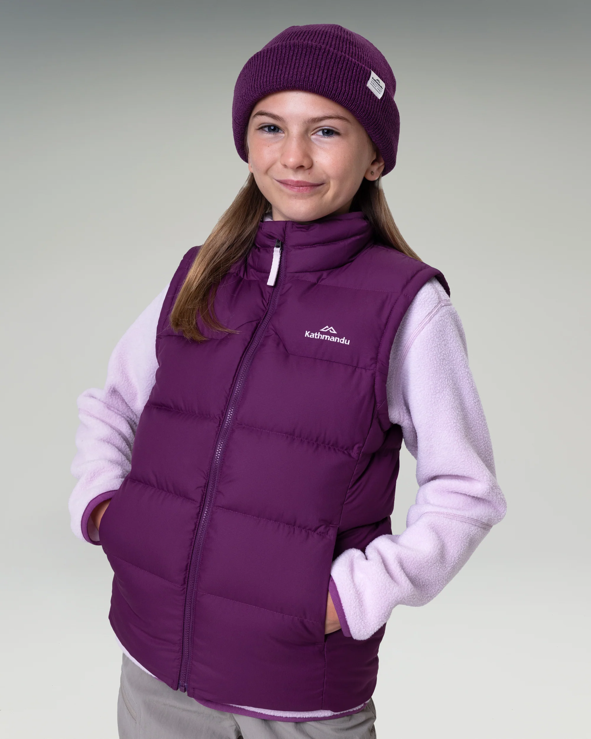 Kids' Epiq Down Vest - Berry