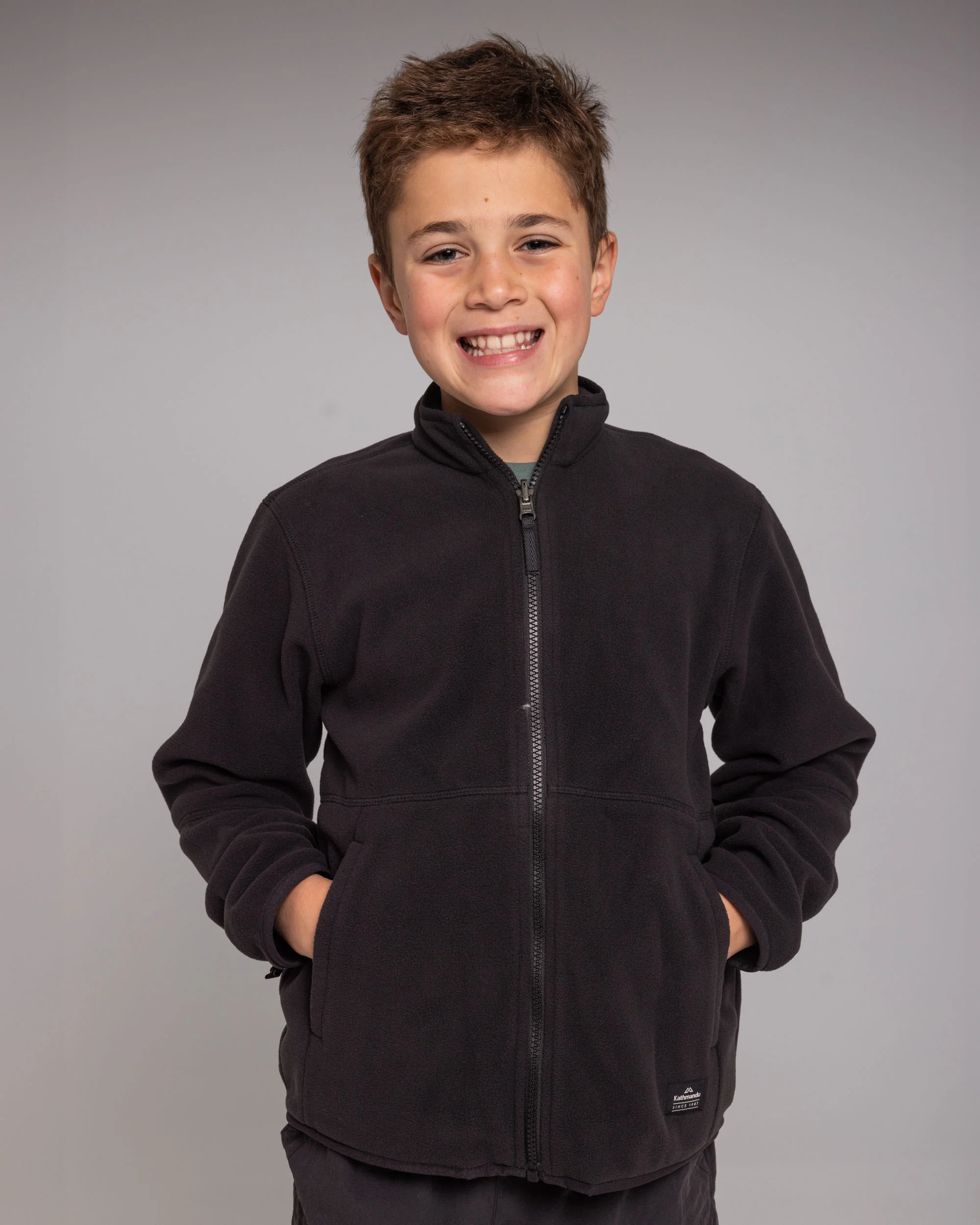 Kids Trailhead 3in1 Rain Hooded Jacket - Black Stingray - Image 7