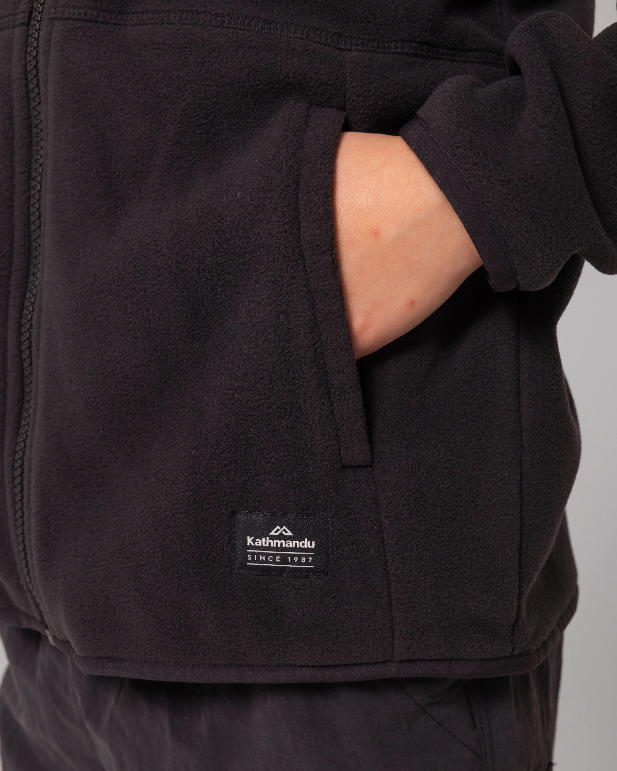 Kids Trailhead 3in1 Rain Hooded Jacket - Black Stingray - Image 8