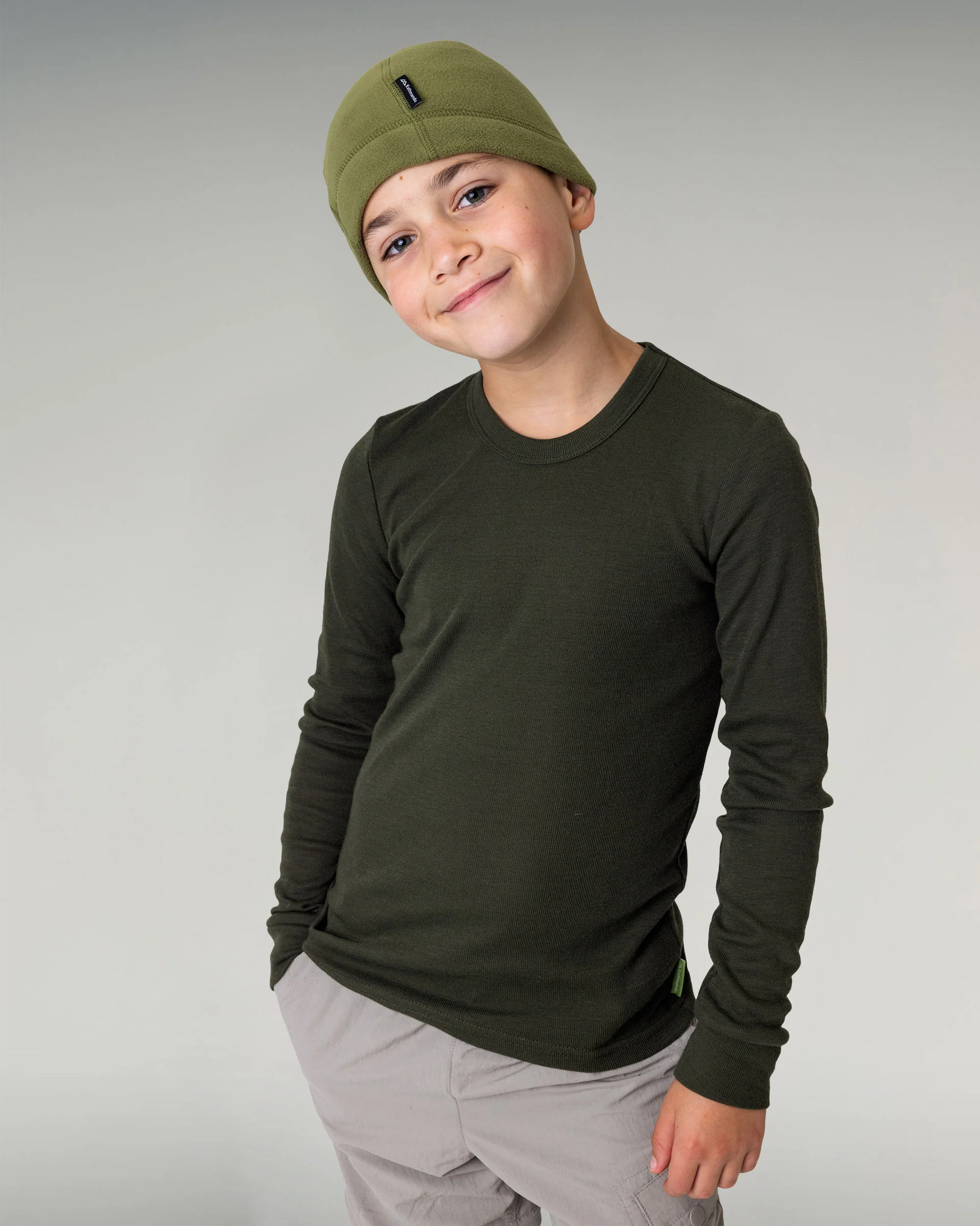 Kids' KMDCore Long Sleeve Top - Light Moss