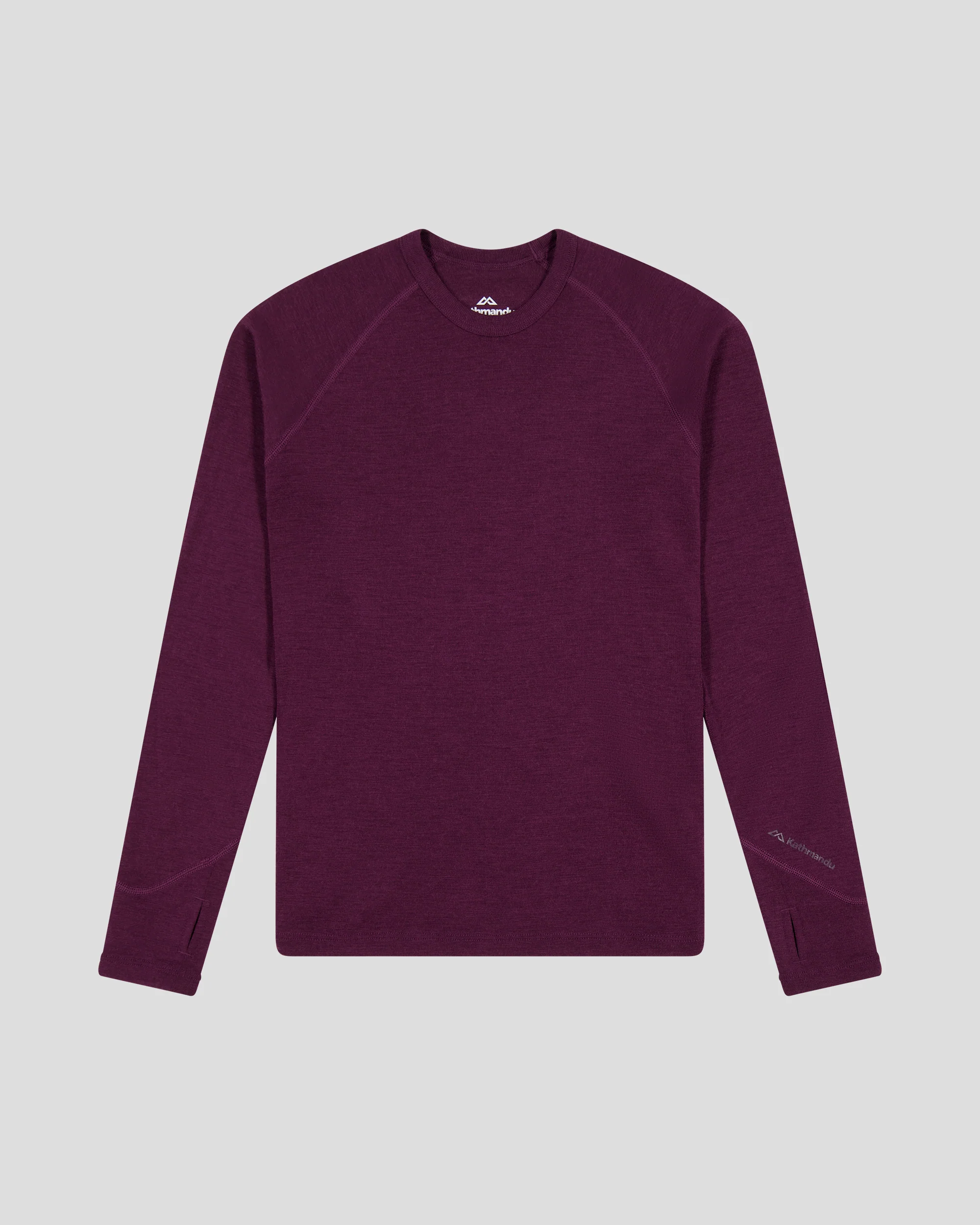 Kids' KMDMerino Baselayer Long Sleeve Top - Mulberry - Image 5