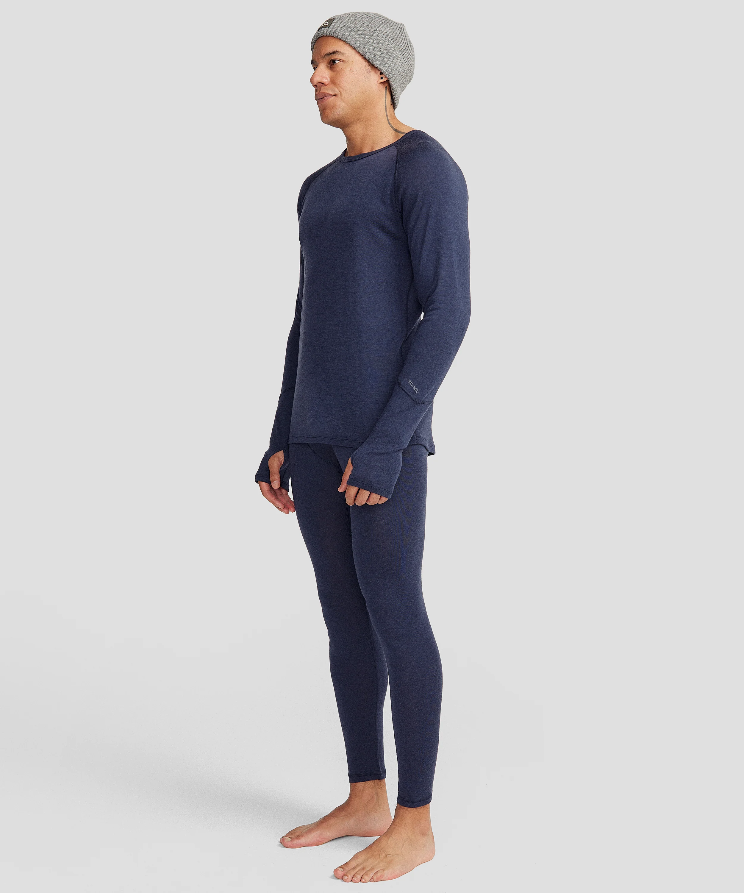 Men's KMDMerino Baselayer Long Sleeve Top - Pure Navy - Image 2