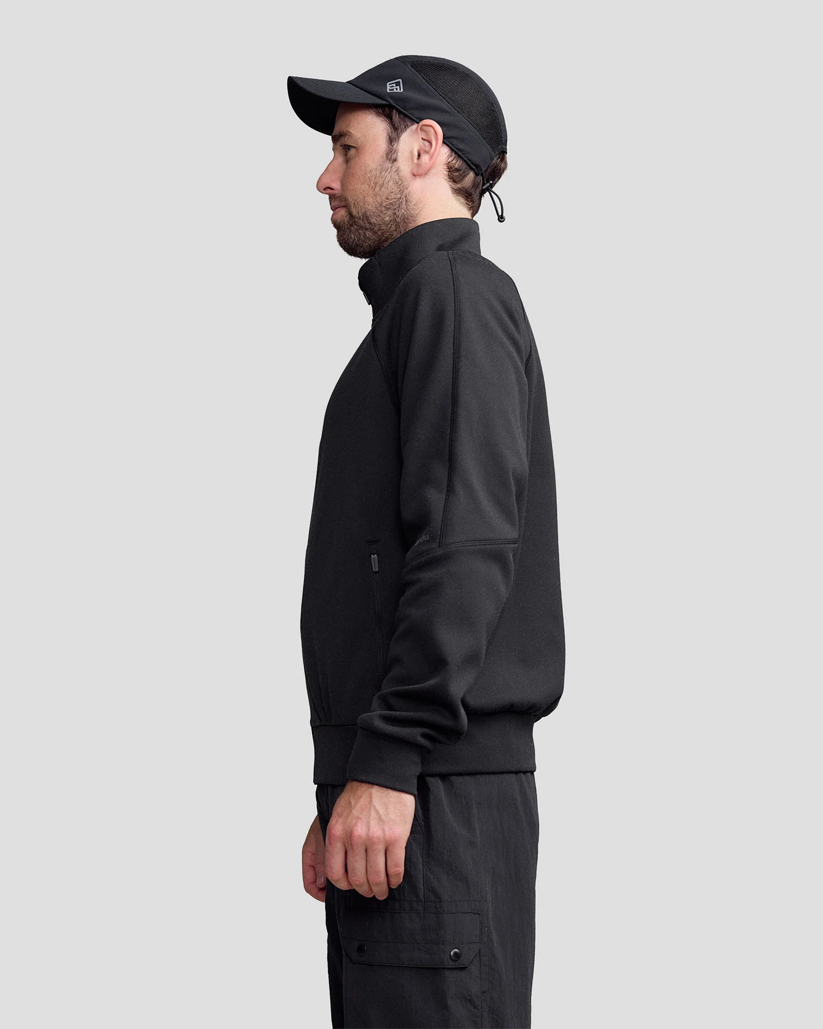 Men’s Anytime Knit Bomber Jacket - Black Stingray - Image 3