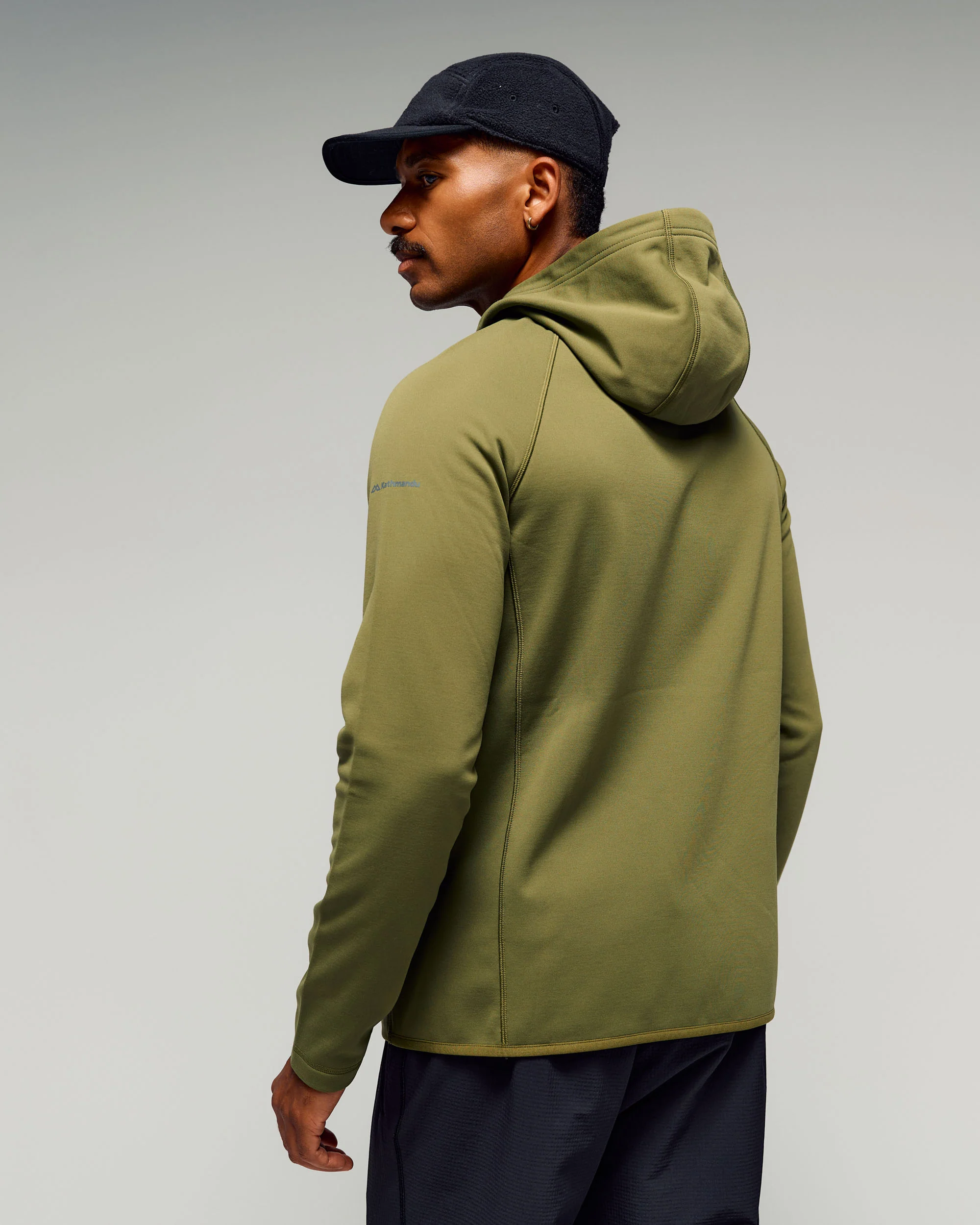 Men's Anytime Fleece Hooded Jacket - Dark Fern - Image 3
