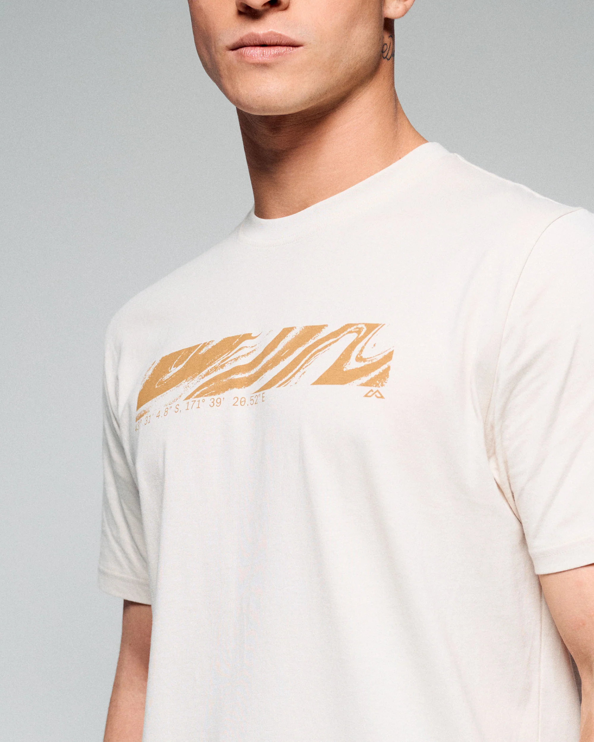 Men's Braided River Organic Cotton T-Shirt - Shroom - Image 3