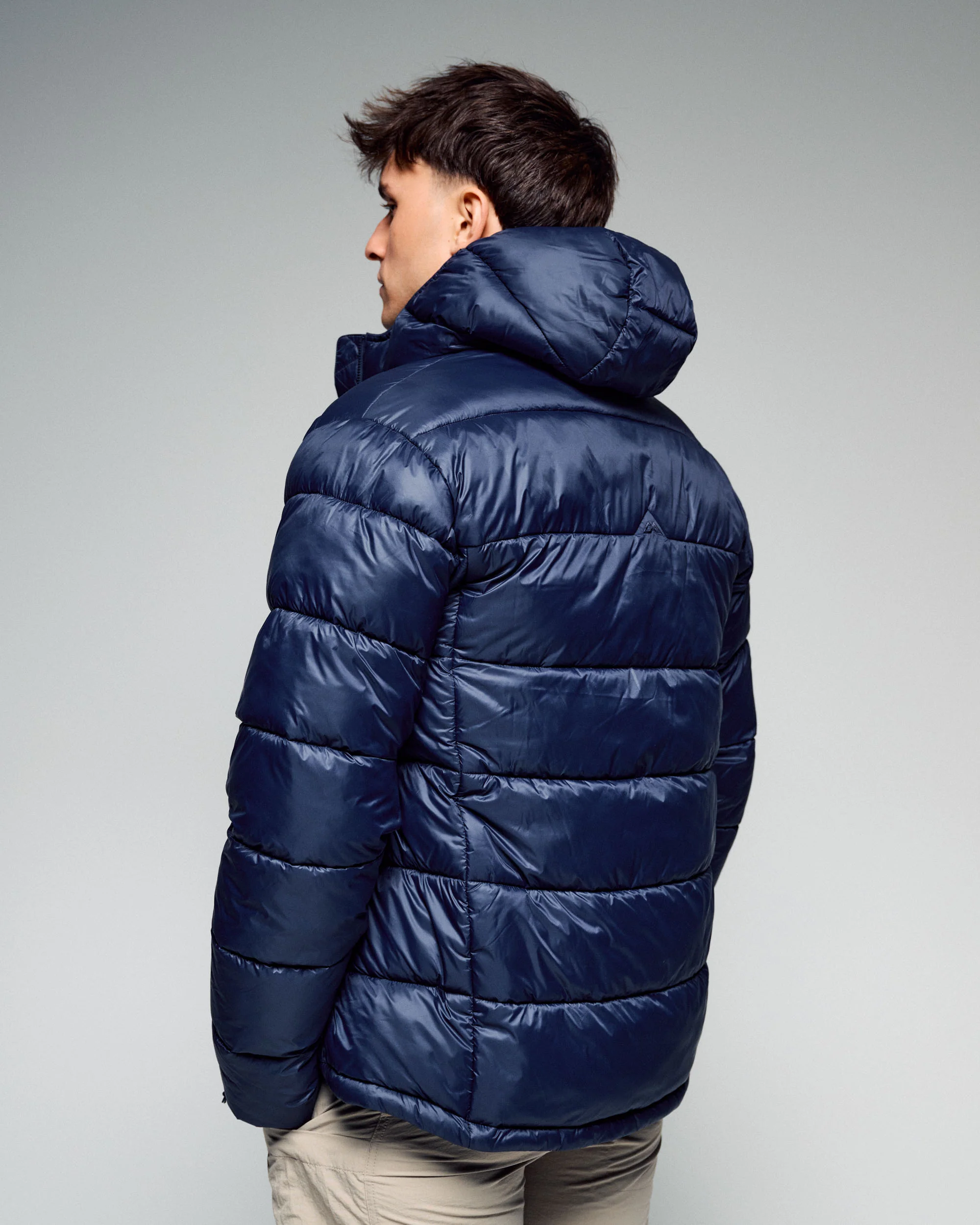 Men's Core Insulated Hooded Jacket - Pure Navy - Image 4