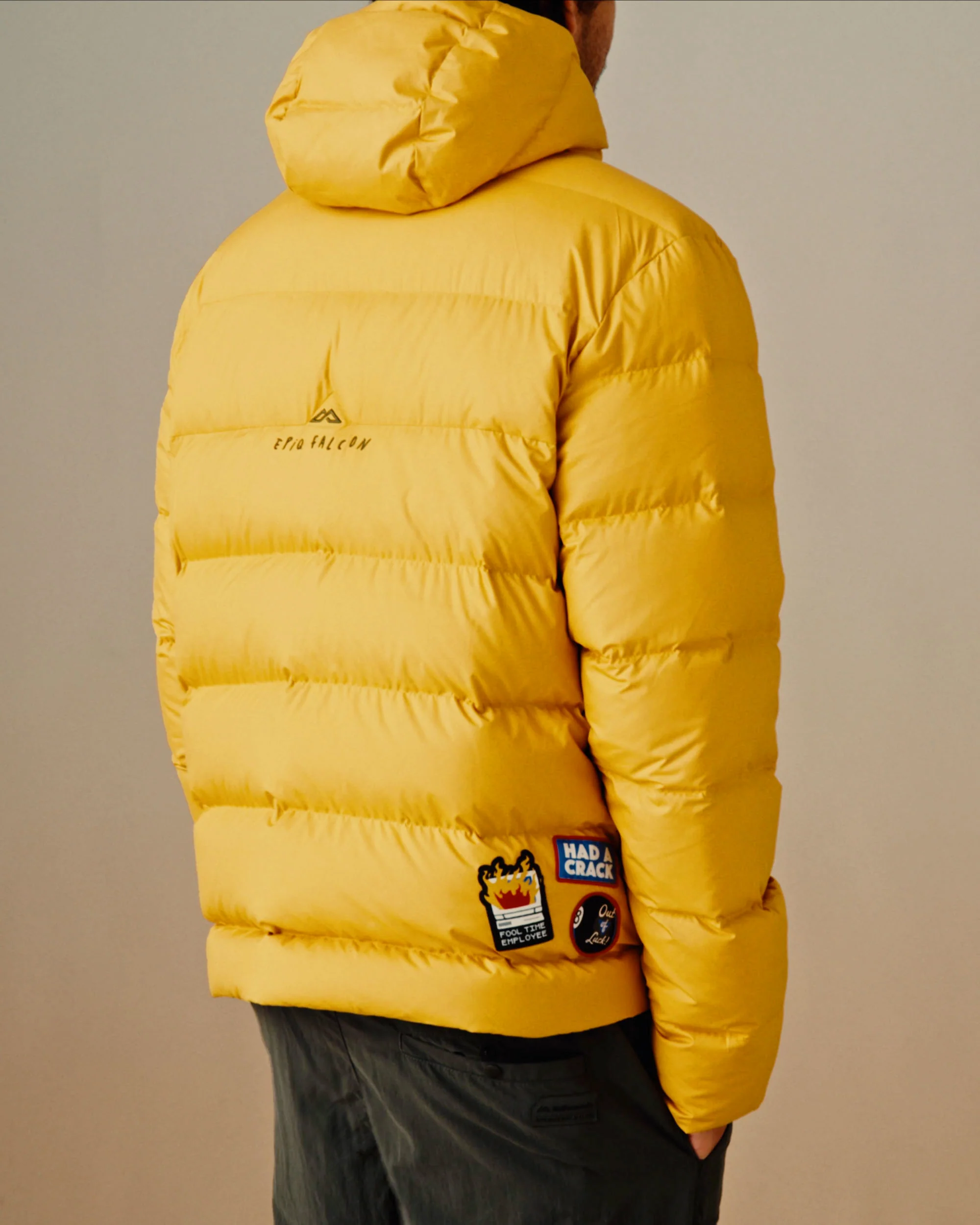 Men's Epiq Falcon Hooded Down Jacket - Mustard Yellow - Image 19