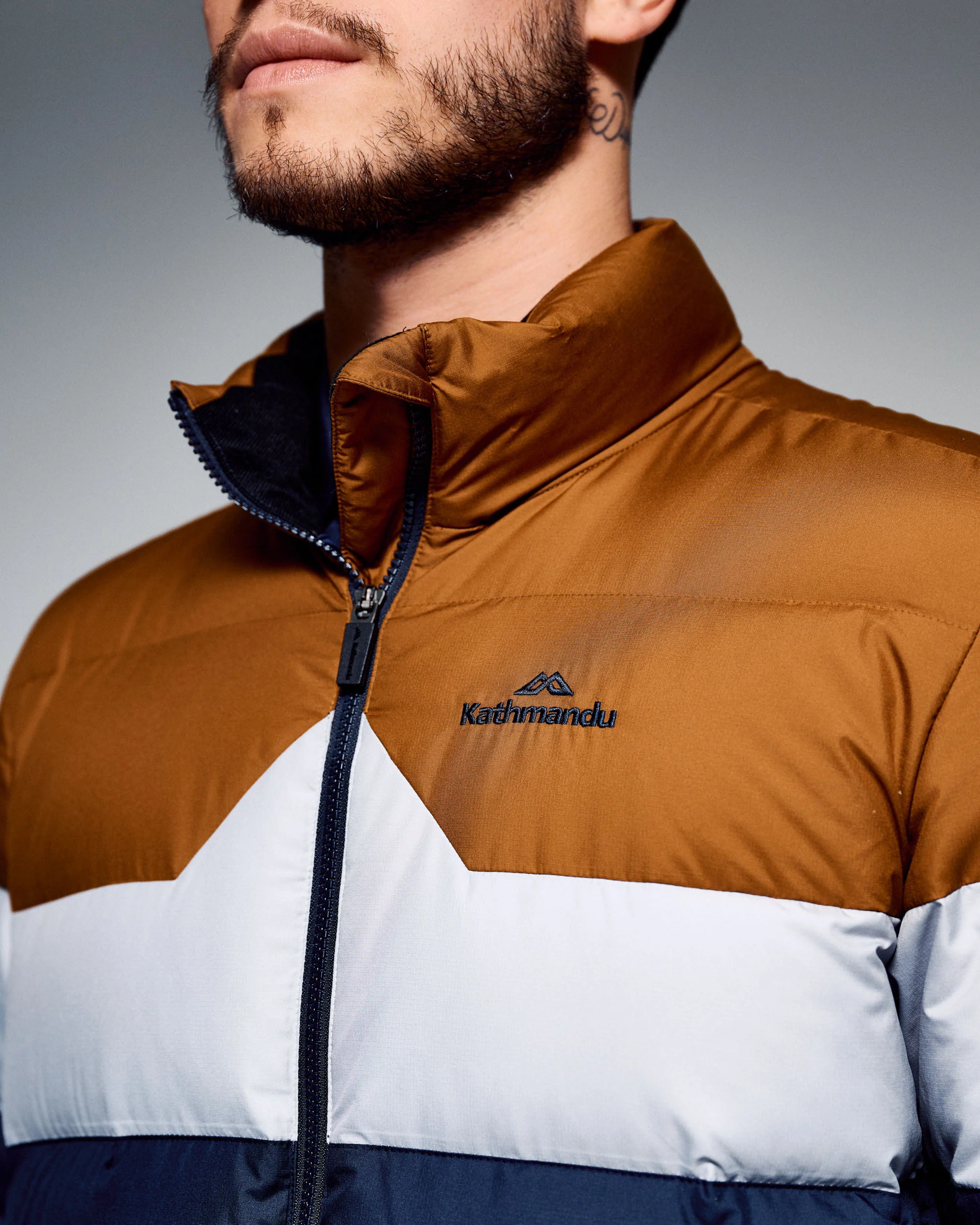 Men's Epiq Limited Down Jacket - Dark Saphire Block - Image 2