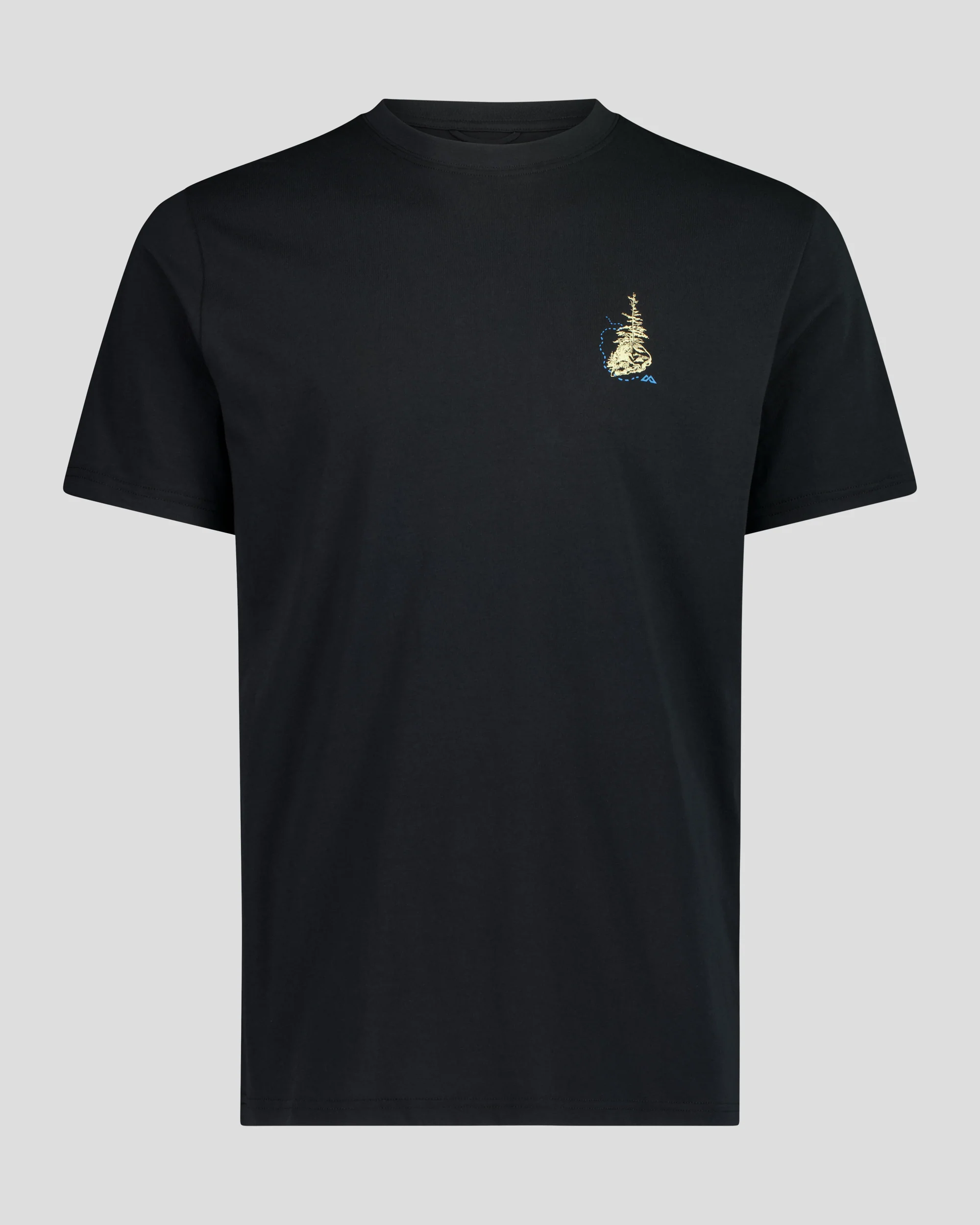 Men's On The Trail Organic Cotton T-Shirt -  Black Stingray