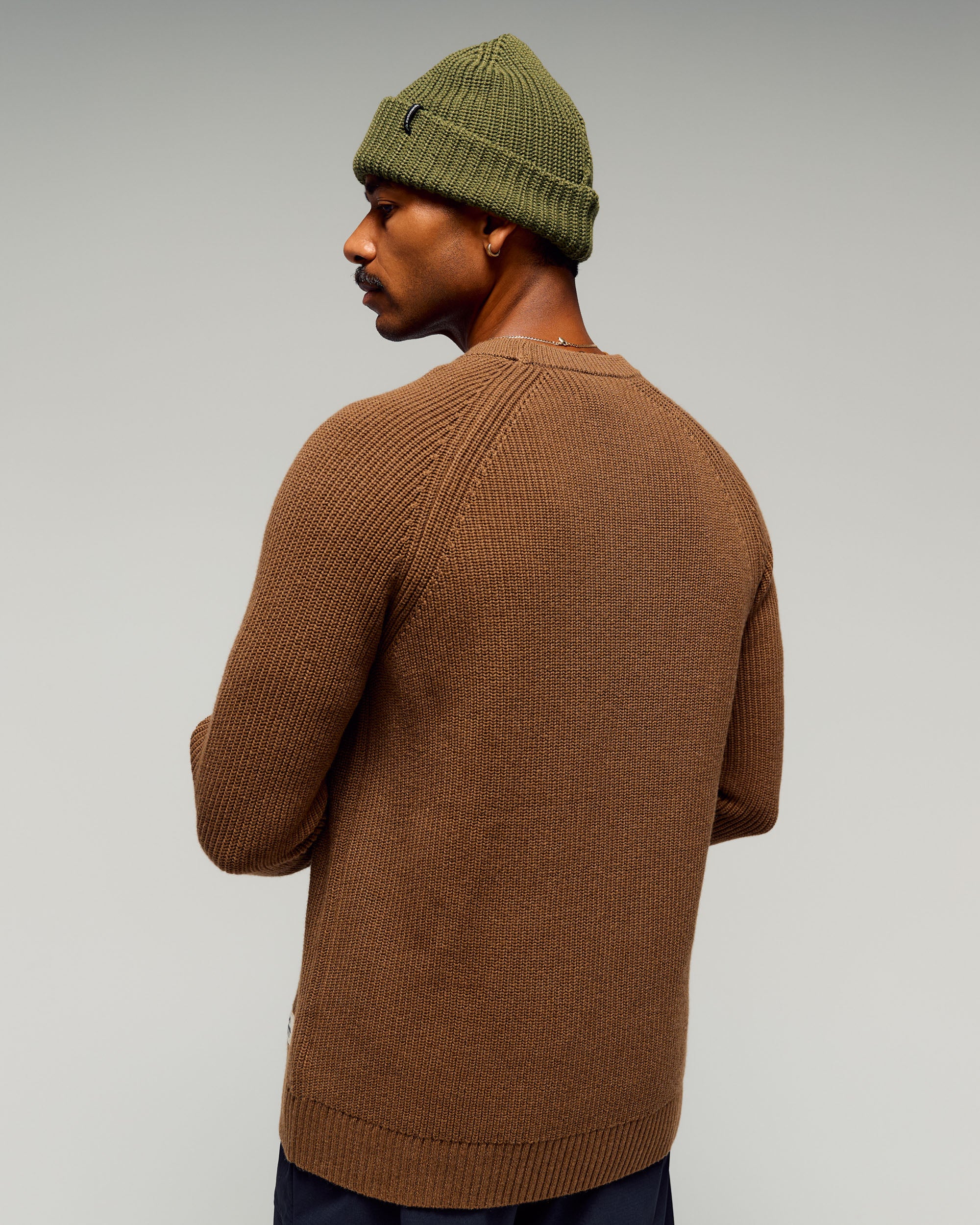 Men's Retreat Merino Blend Crew Pullover - Jute - Image 2