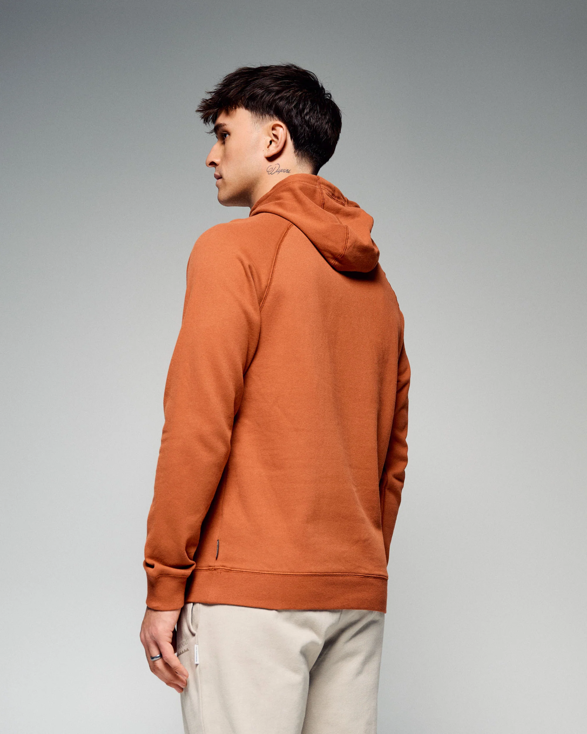 Men’s Retro Badge Hoodie - Copper - Image 3