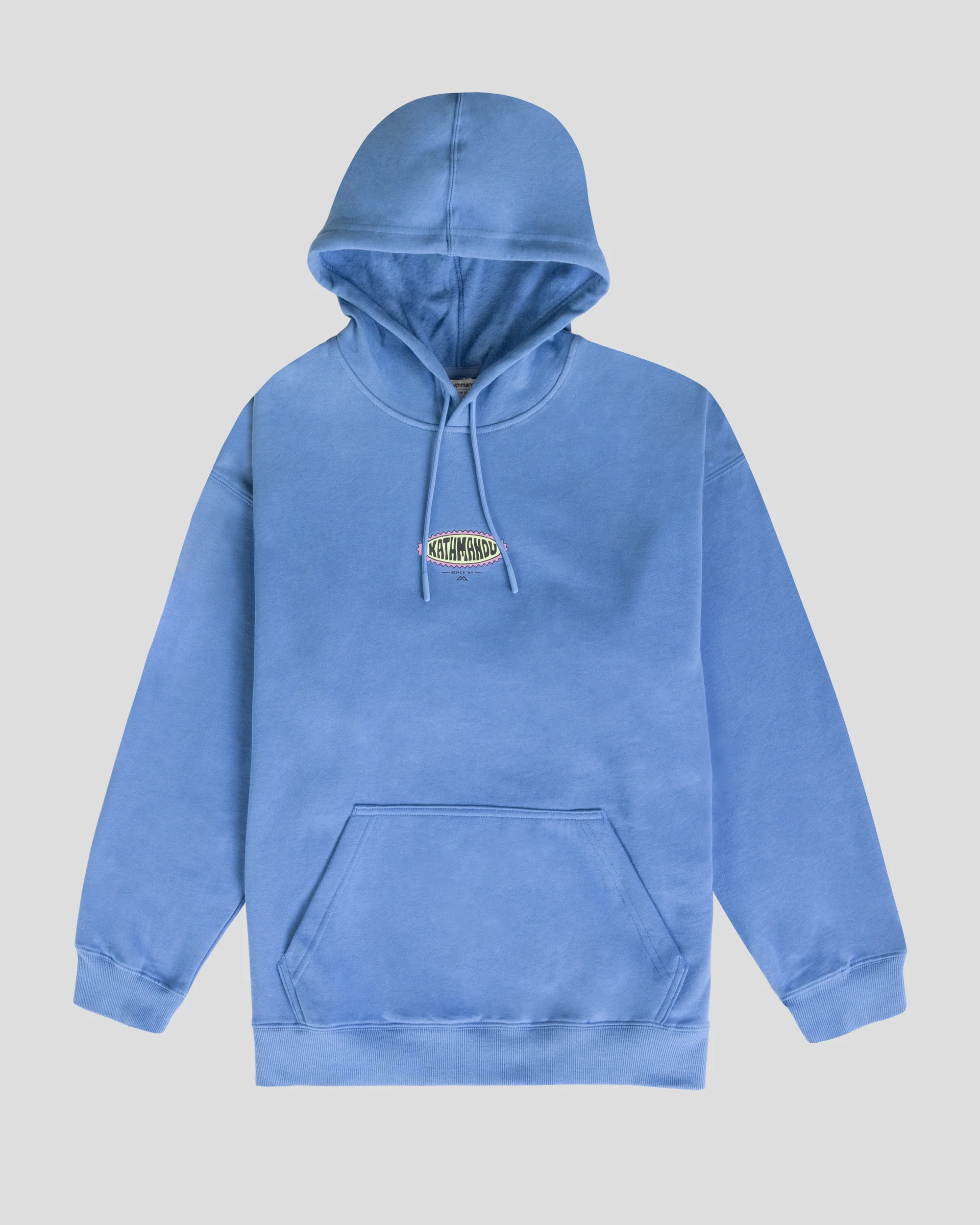 Men’s Retro Badge Hoodie - Washed Peri - Image 4