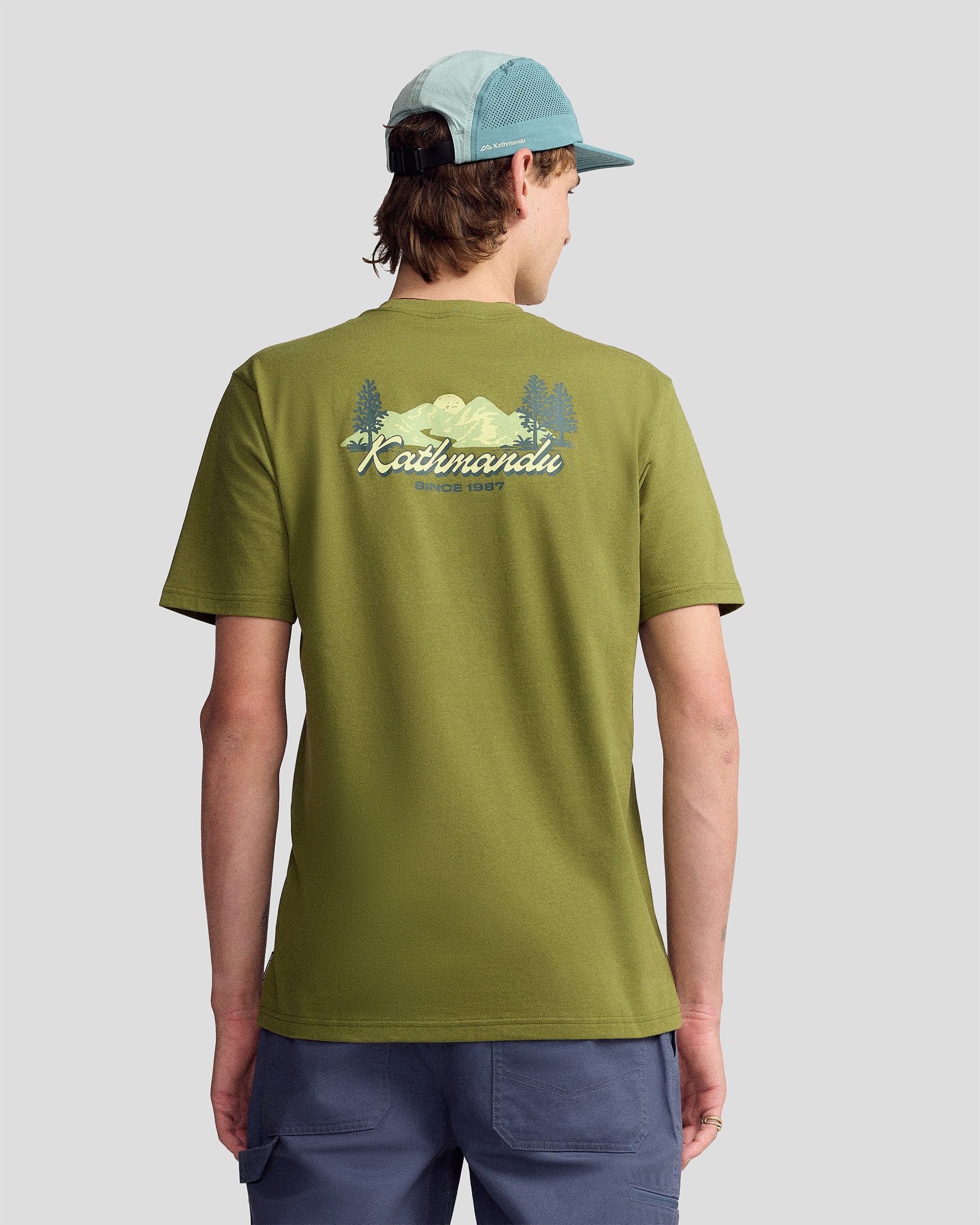 Men’s River Organic Cotton T-shirt - Dark Fern - Image 3