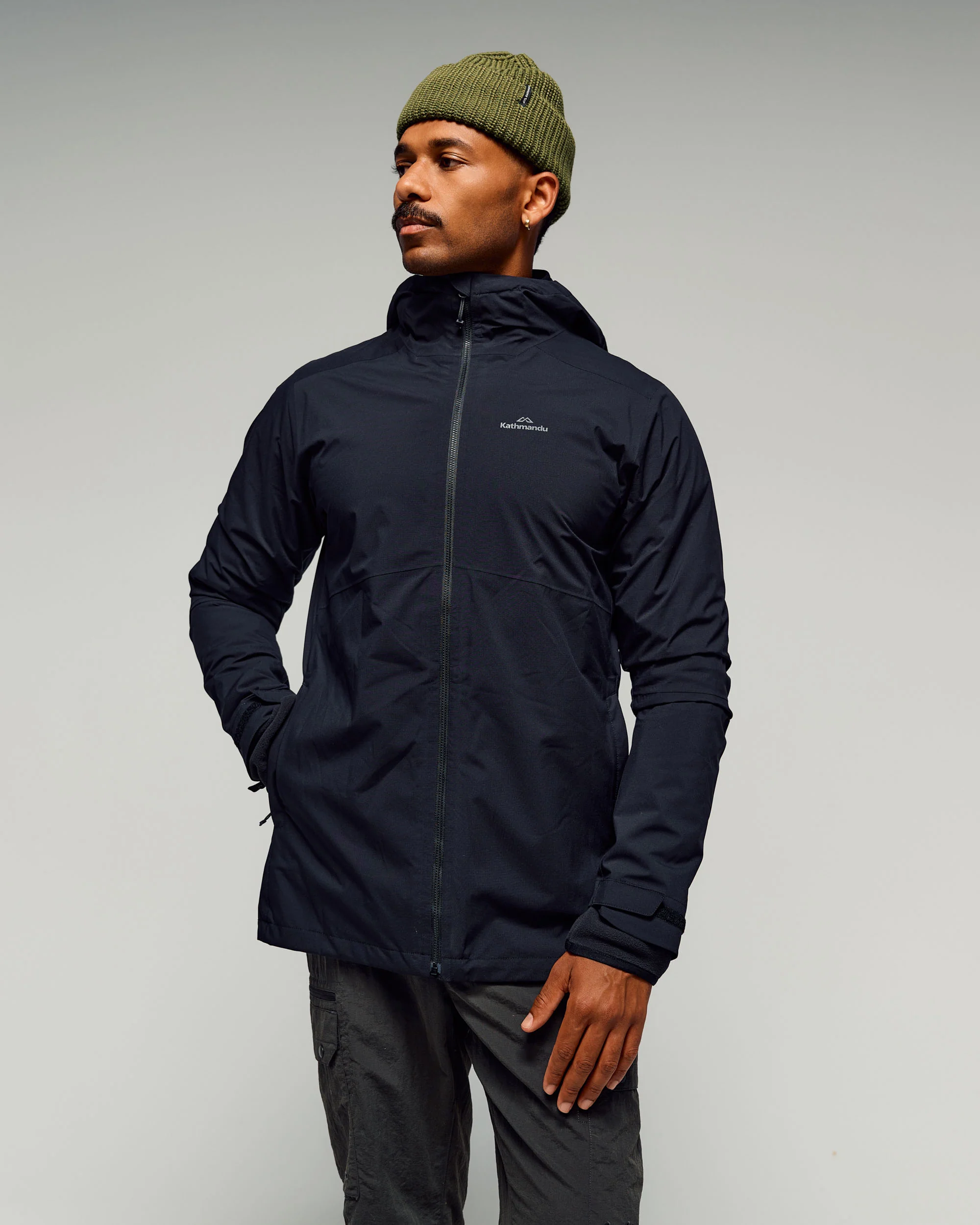 Men's Trailhead 3in1 Rain Hooded Jacket - Black Stingray