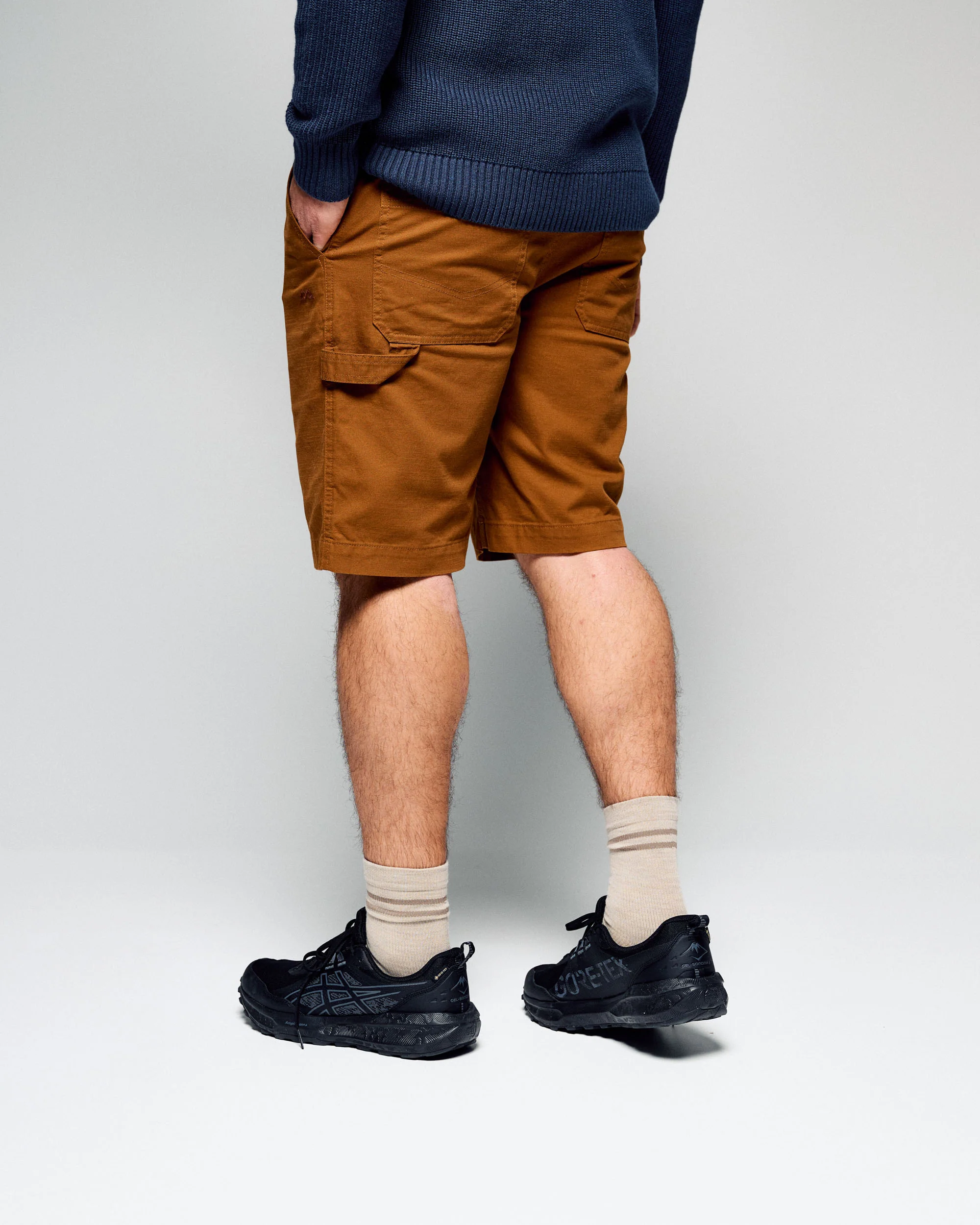 Men’s Weekend Cotton Shorts - Bark - Image 3