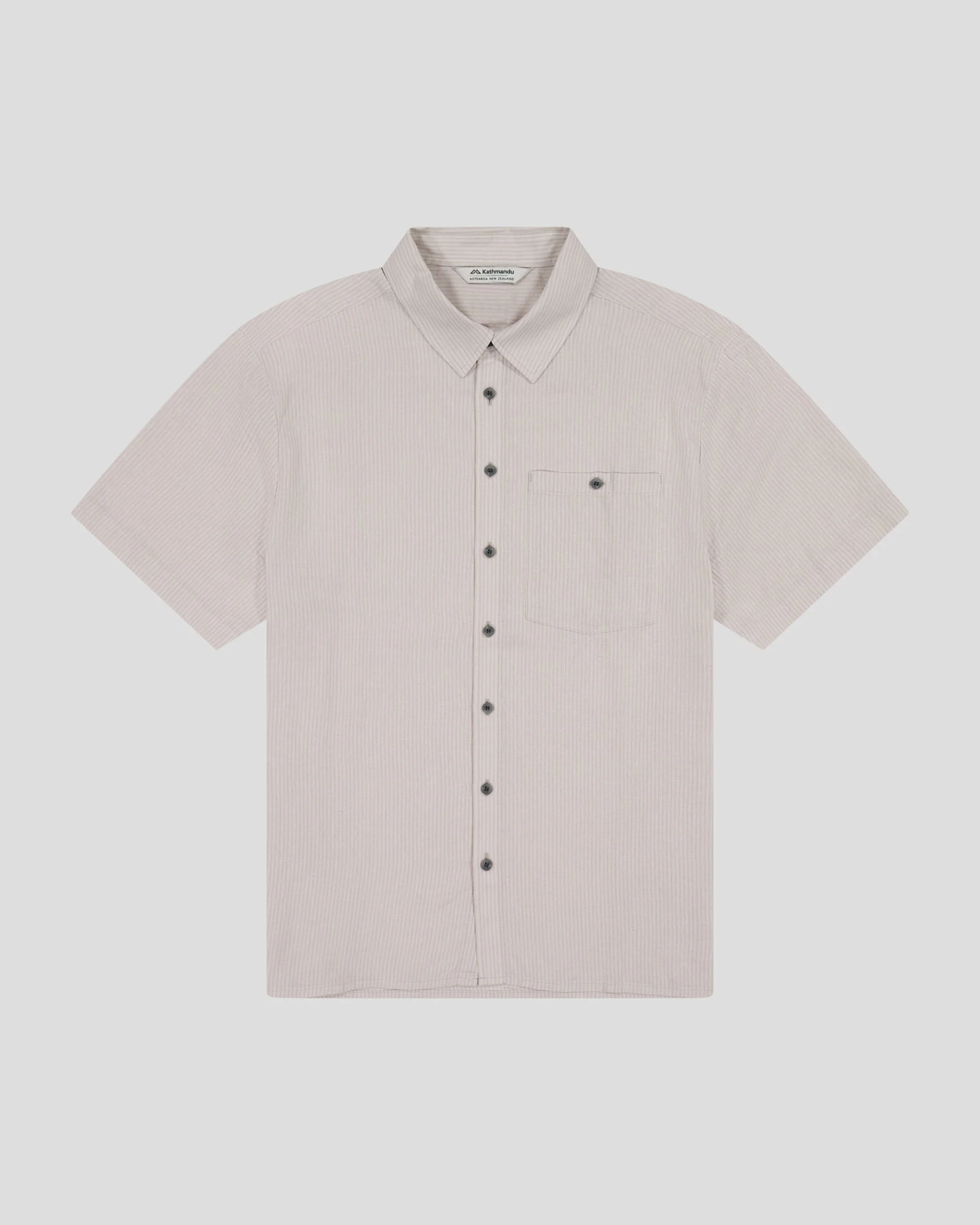 Men’s Weekend Natural Short Sleeve Shirt -  Light Hike Stripe