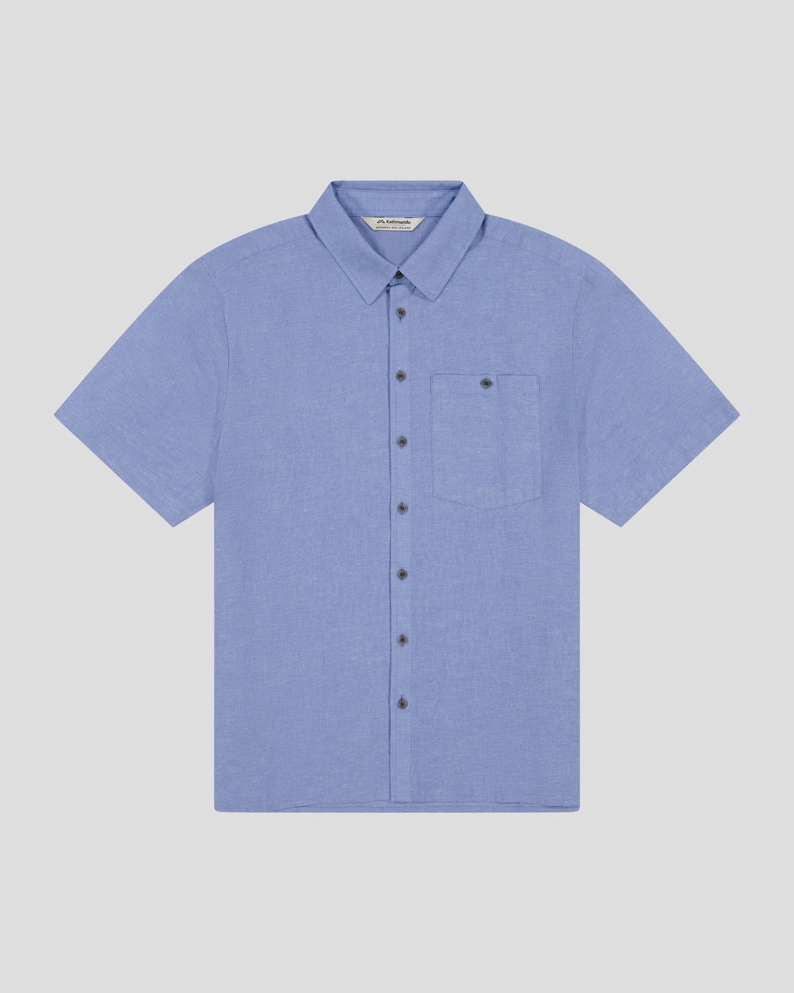 Men’s Weekend Natural Short Sleeve Shirt - Washed Peri Chambray