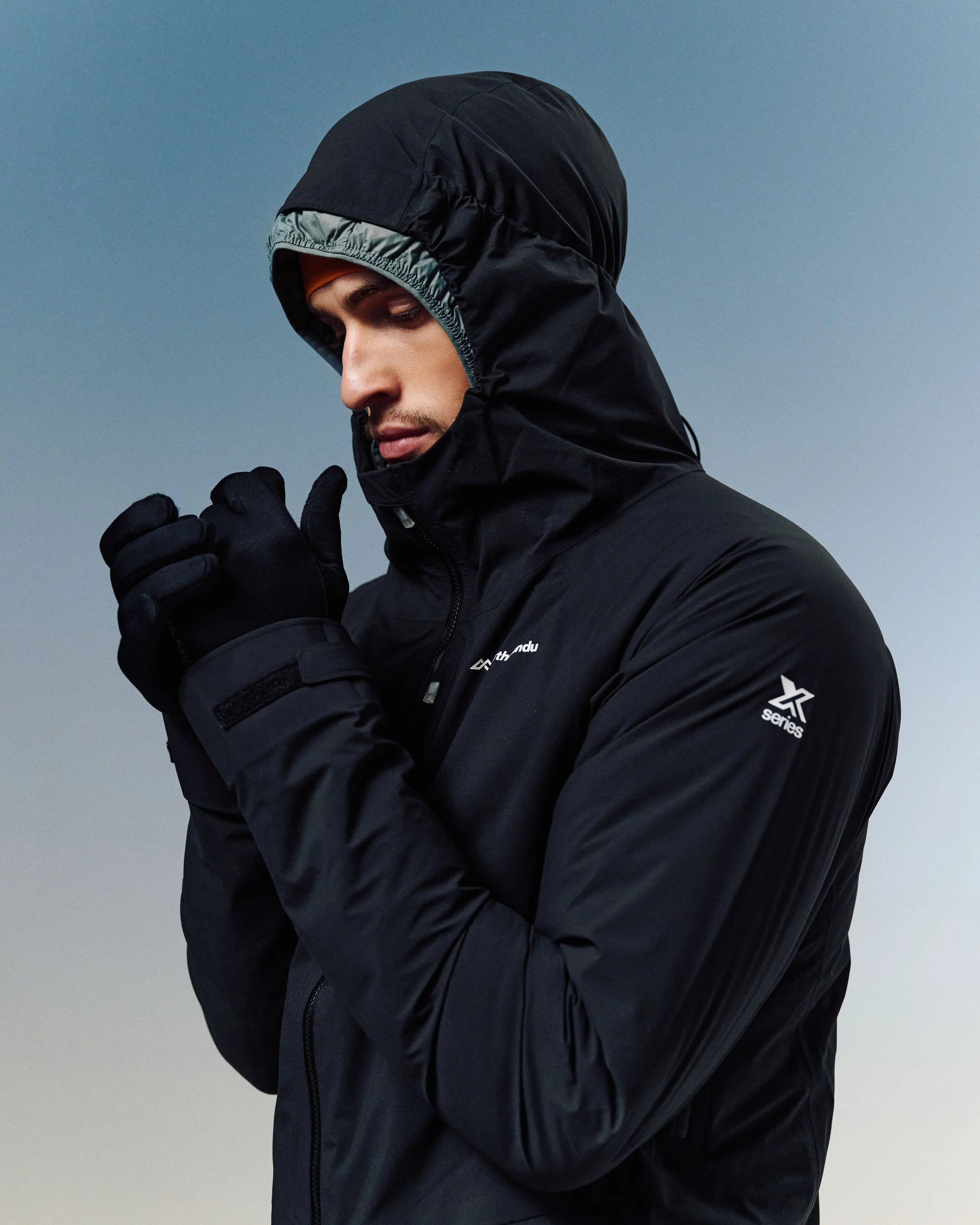 Men's XT Series Cordura 3L Rain Jacket - Black Stingray - Image 5