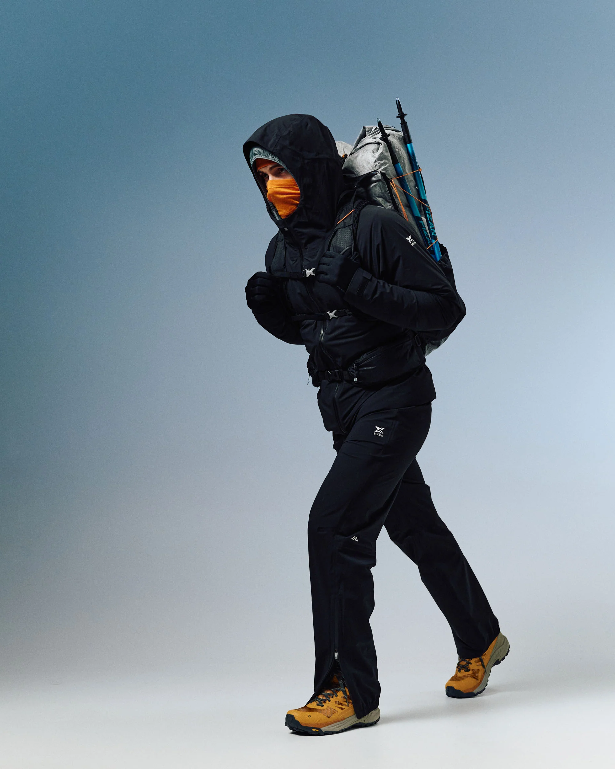Men's XT Series Cordura 3L Rain Pant - Black Stingray