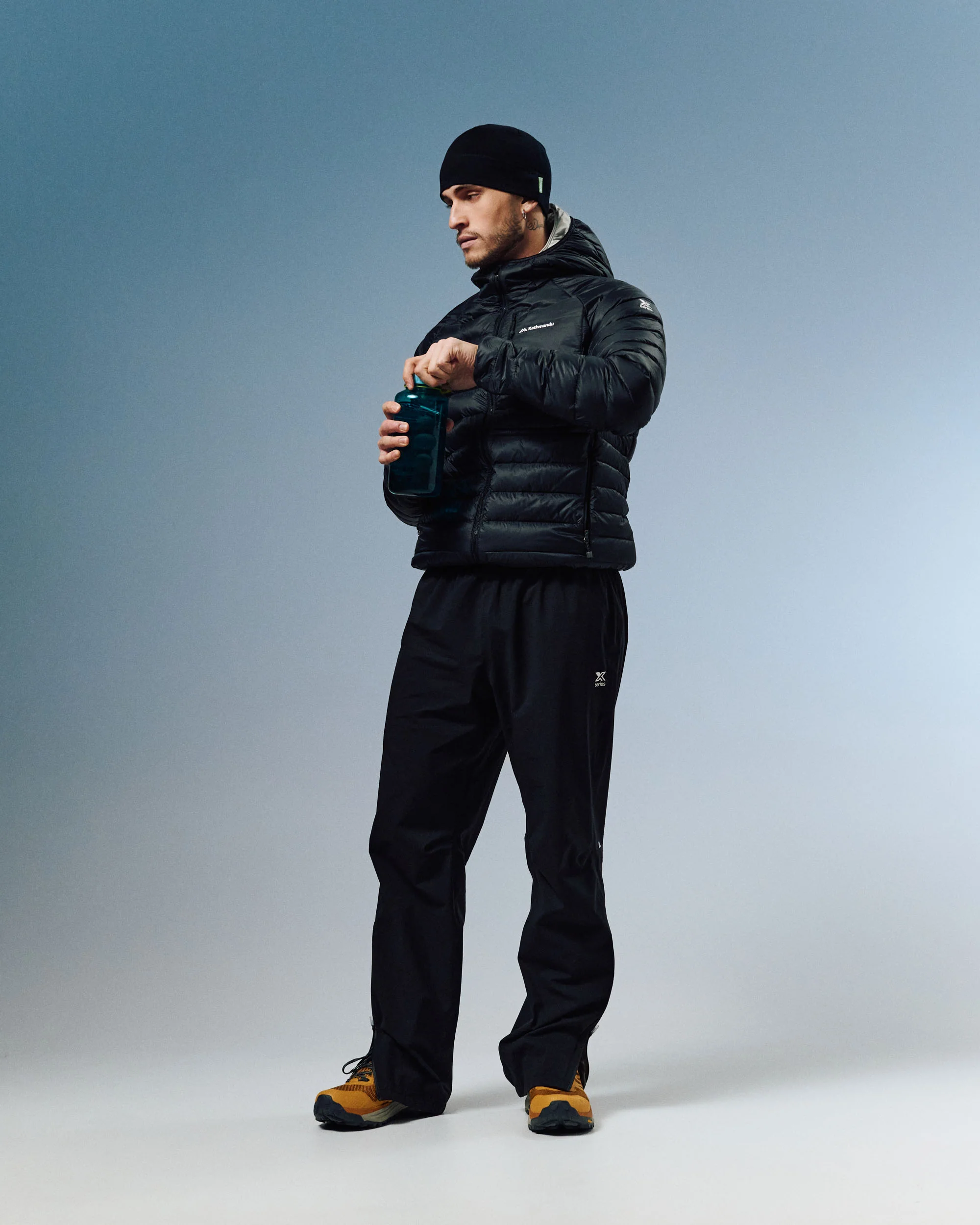 Men's XT Series Cordura LT Down Hooded Jacket - Black Stingray